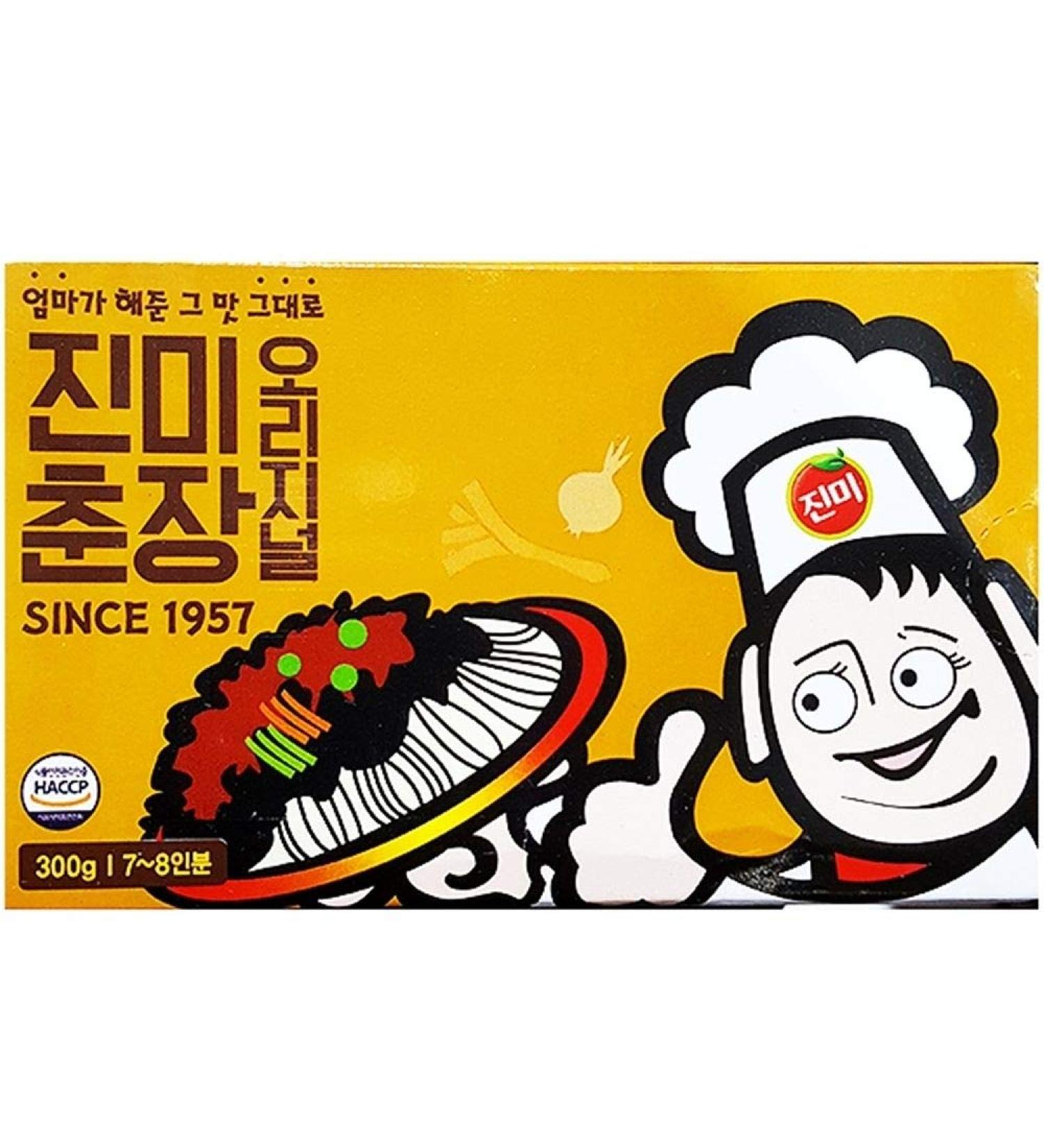 Jinmi Original Black Bean Paste for Jjajangmyeon 300g (Pack of 10)
