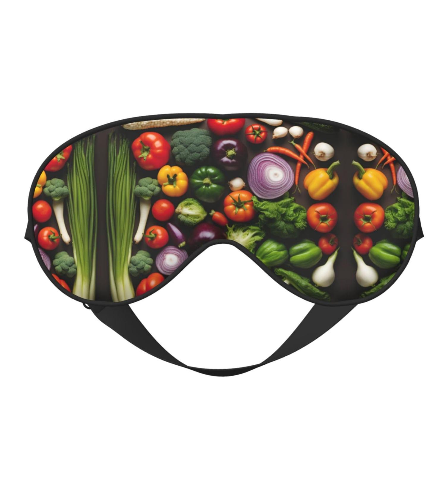 Ultra-Soft Light-Blocking Eye Mask | Various Vegetables Print for Optimal Comfort & Restful Sleep | International Shipping Available - Buy Online on GoSupps.com