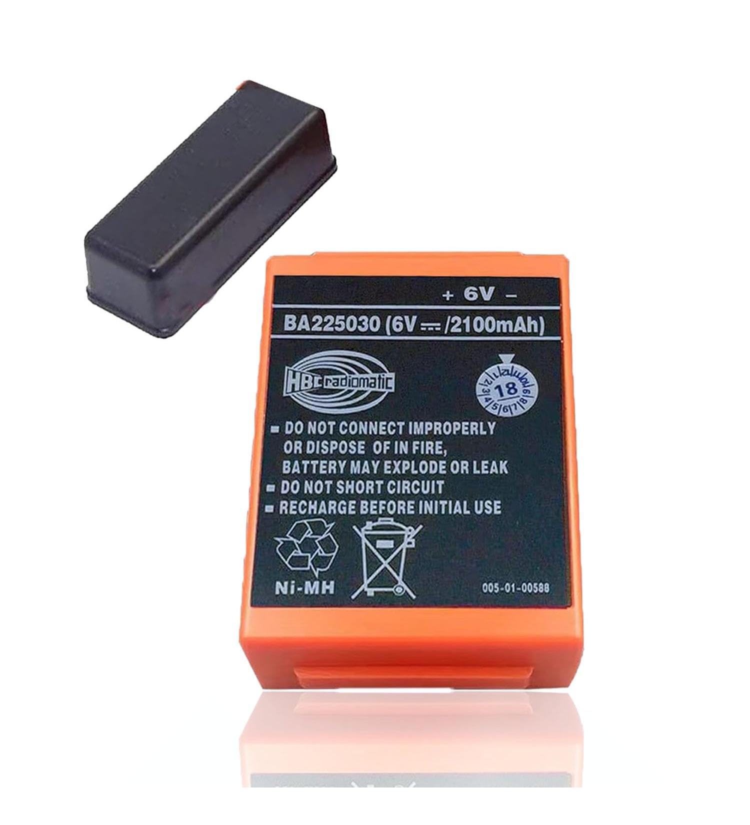 6V 2100mAh HBC Radiomatic BA225030 Rechargeable Battery - Ideal for HBC Crane Remote Control Pump Truck | International Shipping Available - Buy Online on GoSupps.com
