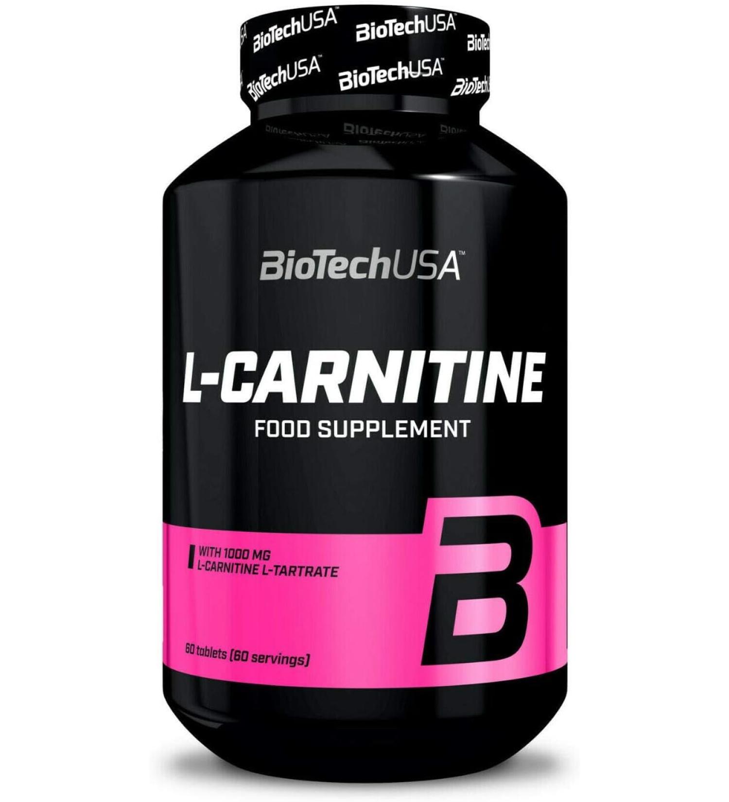 Biotech USA L-Carnitine 1000mg 60 Tablets - Buy Online on GoSupps.com