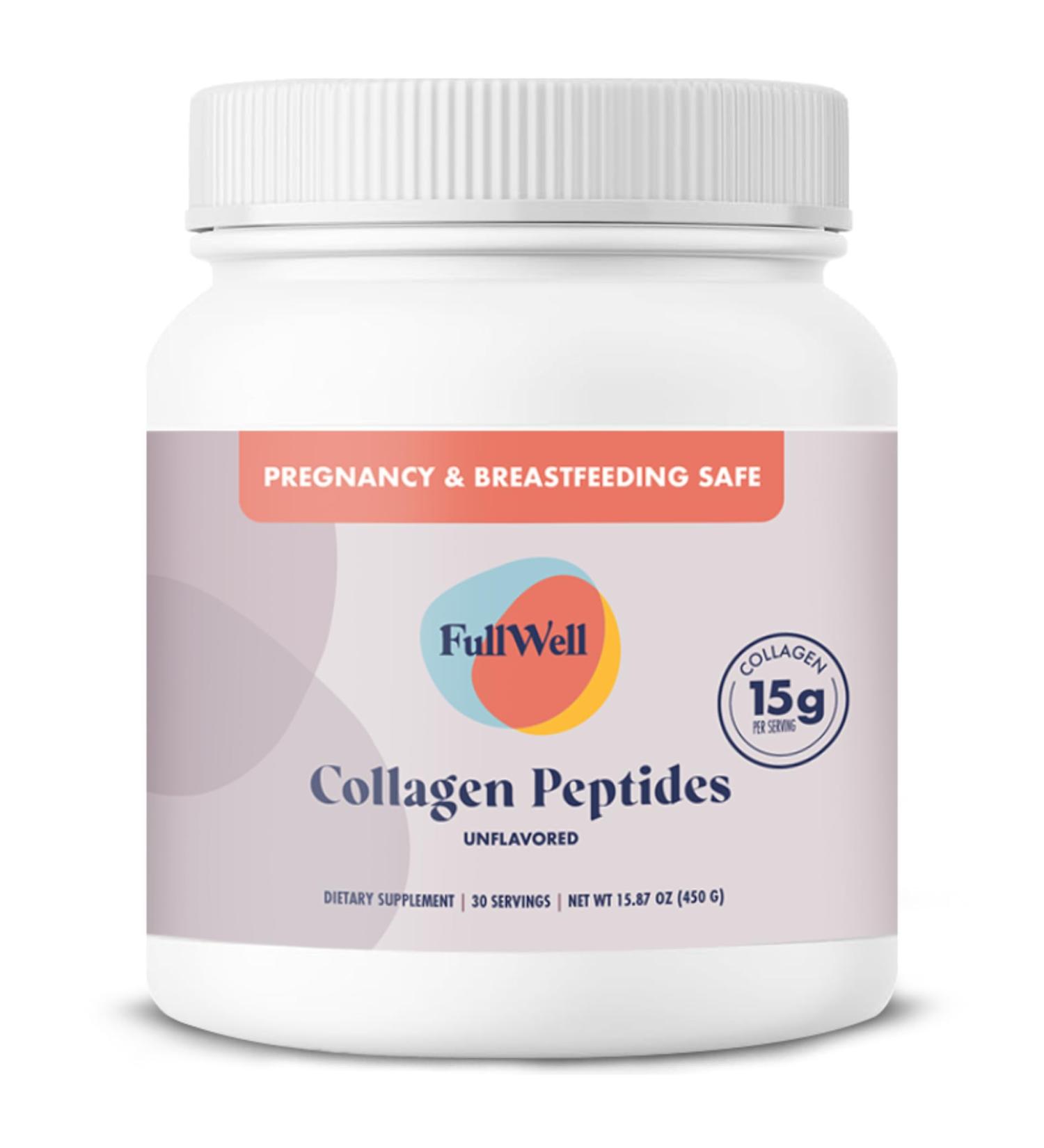 FullWell New Hydrolyzed Collagen Peptides Breastfeeding & Pregnancy Safe Grass-Fed Collagen Powder for Women 15g Unflavored Collagen 30 Servings 15.87 Ounce (Pack of 1) - Buy Online on GoSupps.com