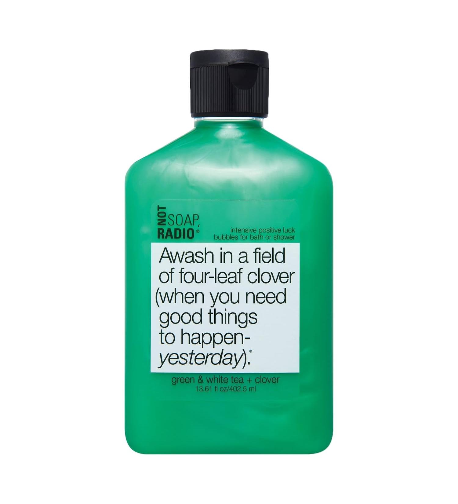 Not Soap Radio Awash in a Field of Four Leaf Clover - 12.17 oz Bath/Shower Gel for Good Luck | International Shipping Available - Buy Online on GoSupps.com