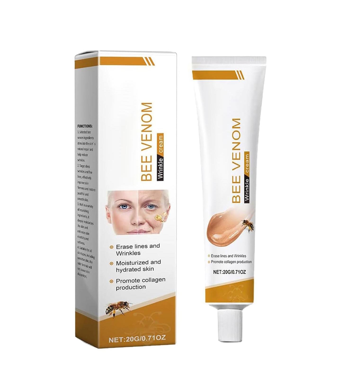 Bee Venom Moisturiser Cream Wrinkle Removal & Firming Anti-Aging Eye & Face Bee Venom Skin Treatment Cream (1 Pack 0.71Oz) 1 Pack 0.71 Fl Oz (Pack of 1) - Buy Online on GoSupps.com