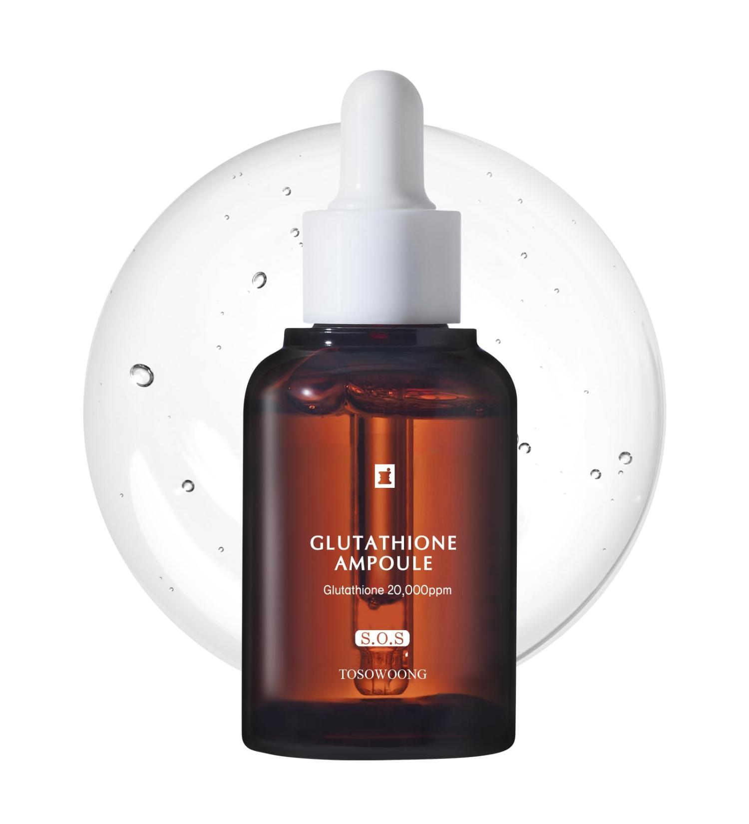 Glutathione Serum 20 000ppm with Niacinamide & Hyaluronic Acid - Dark Spot Treatment & Skin Elasticity - Korean Skincare 30ml - Buy Online on GoSupps.com