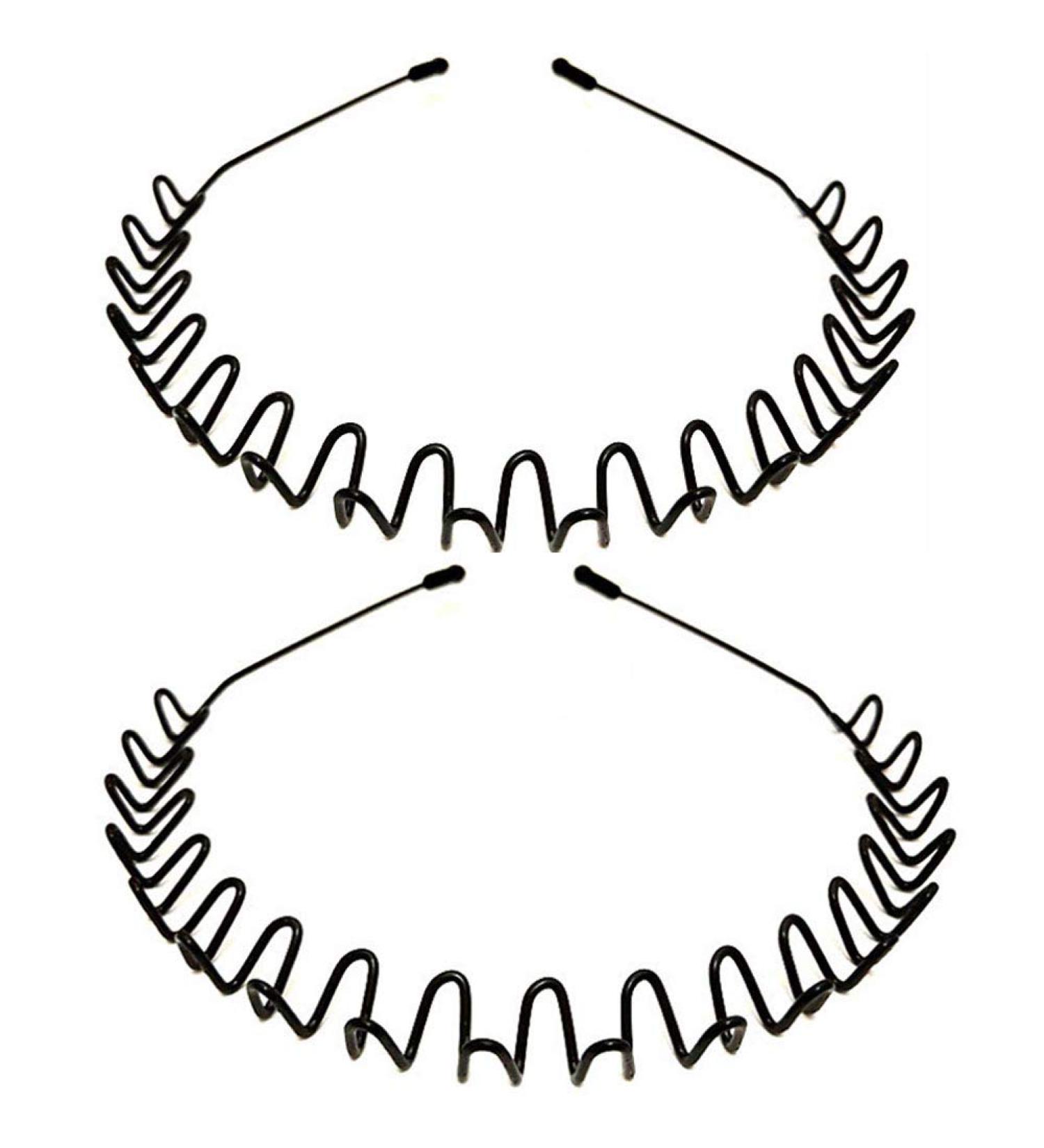 WantGor Metal Headbands 2 Pack - Fashion Unisex Black Hairband Set - Buy Online on GoSupps.com