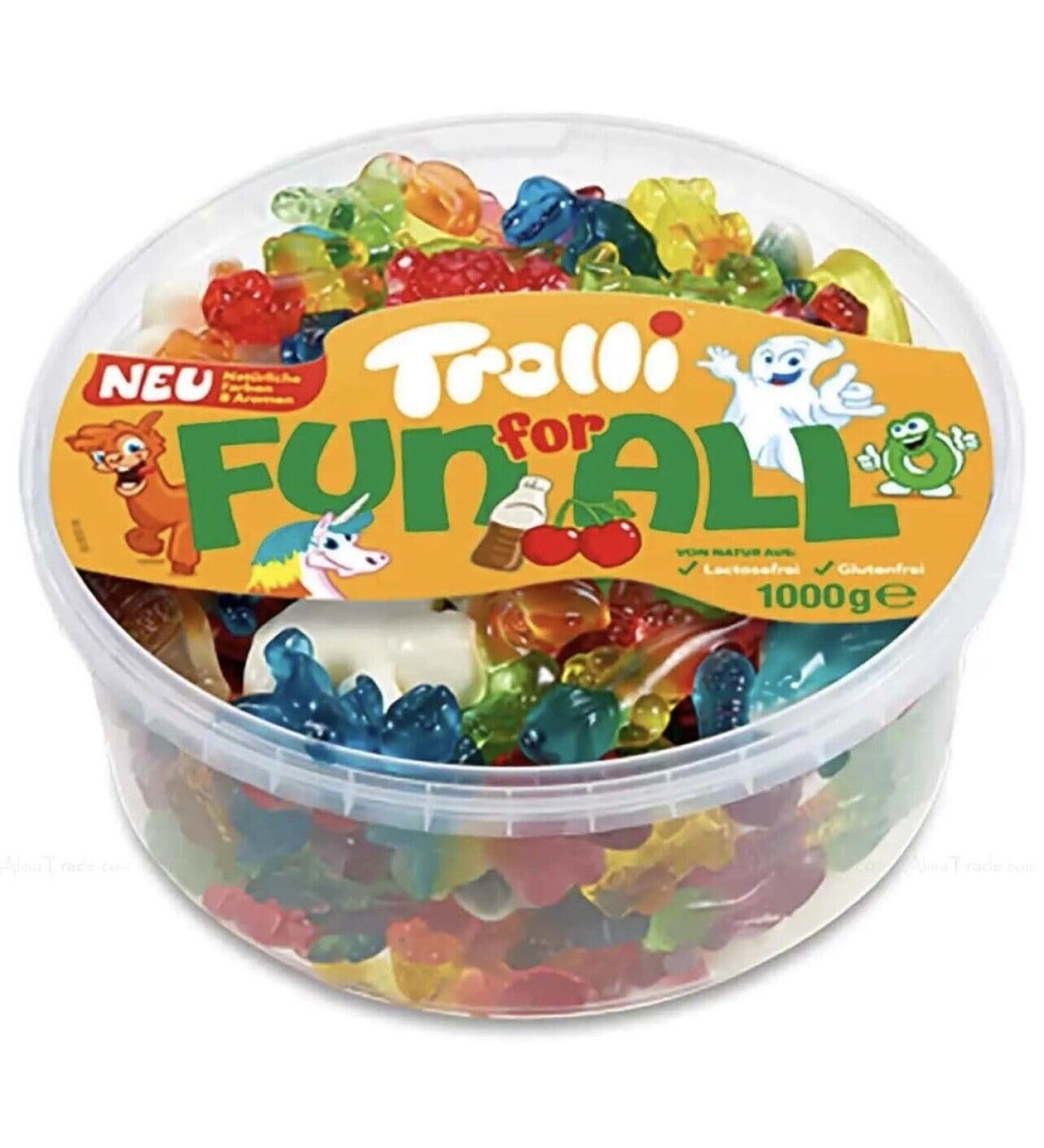 Trolli Fun for All Jelly Fruity Flavour Candy Sweet Treat Party Mix Tub Pack 1kg