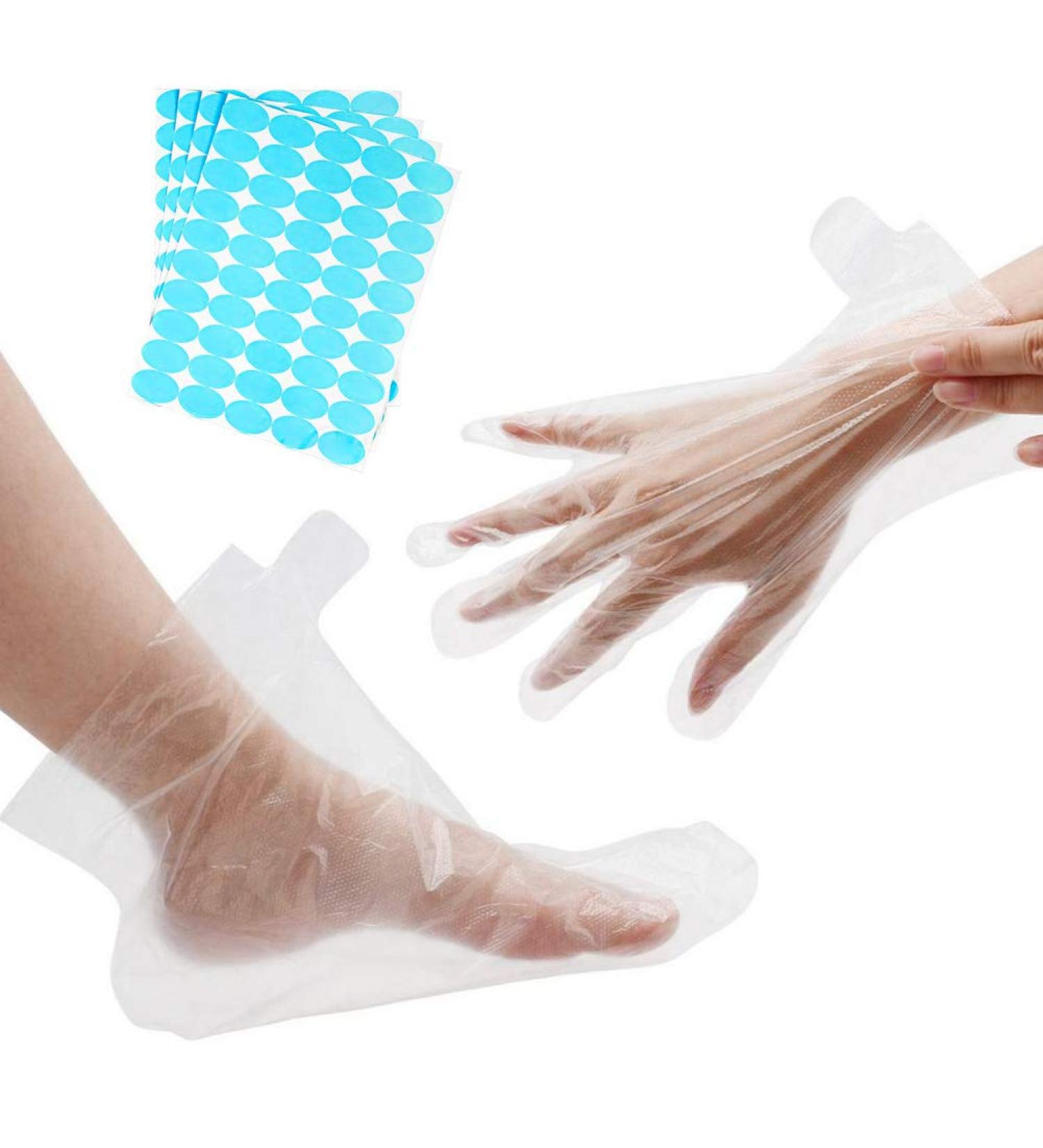 Paraffin Wax Bath Set - 200 Treatments 100 Gloves & Baby Shoe Inlays | Spa & Hair Dye Protection - Buy Online on GoSupps.com