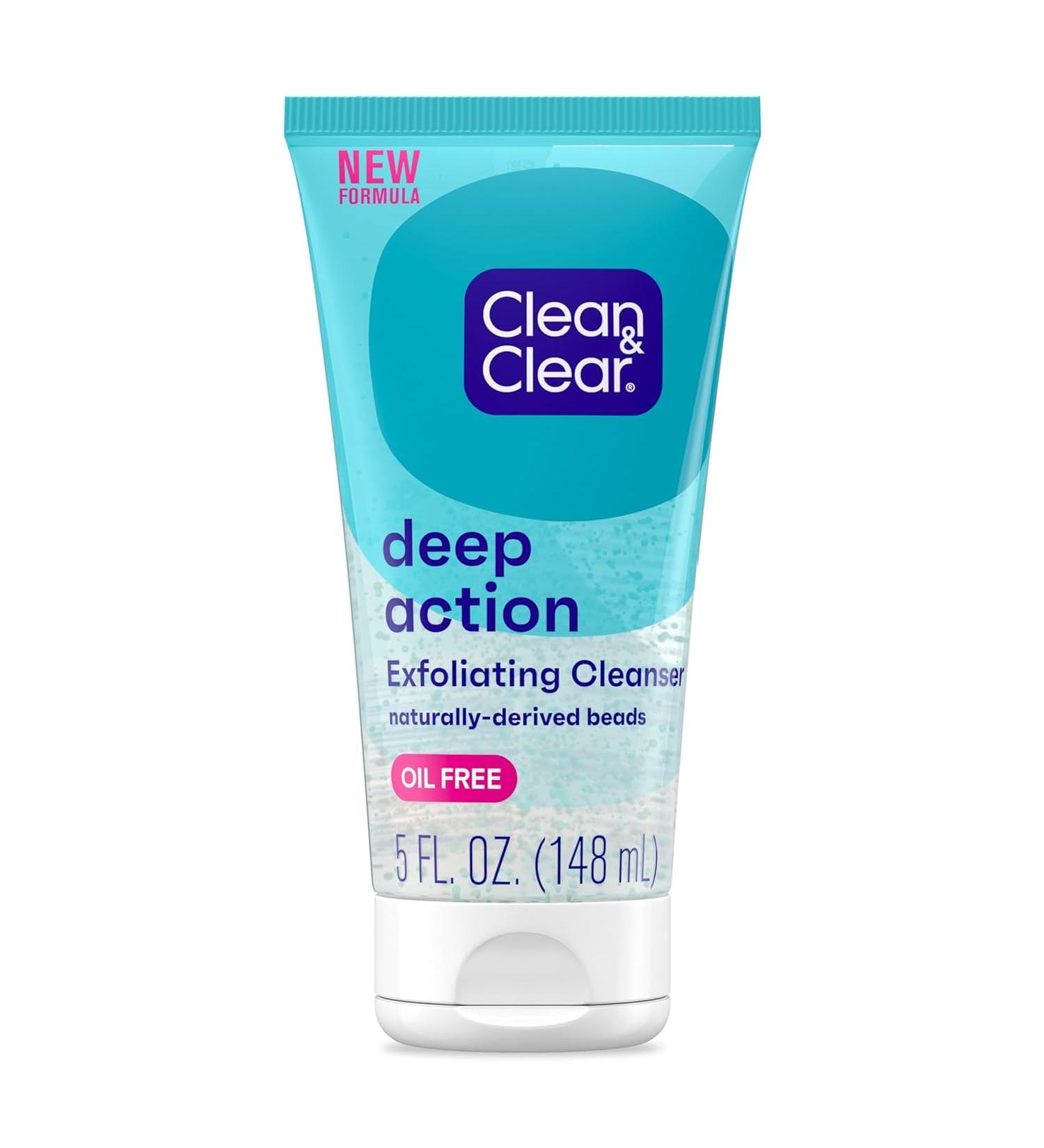 CLEAN & CLEAR Deep Action Exfoliating Scrub Oil-Free 5 oz (8 Pack) - Buy Online on GoSupps.com