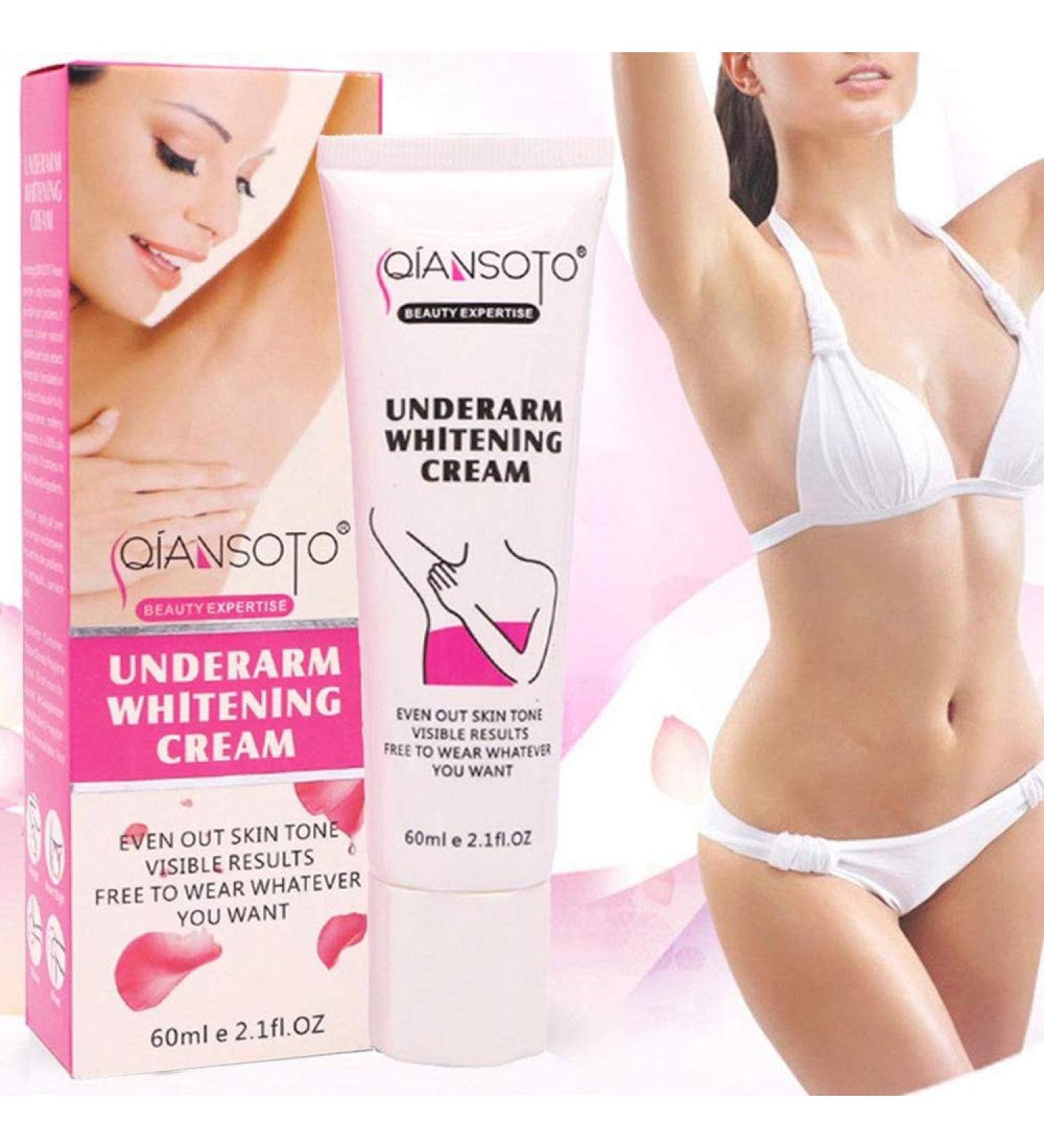 Natural Underearm Whitening Cream - Skin Lightening for Sensitive Areas 60ml | Effective for Armpits Knees & Elbows - Buy Online on GoSupps.com