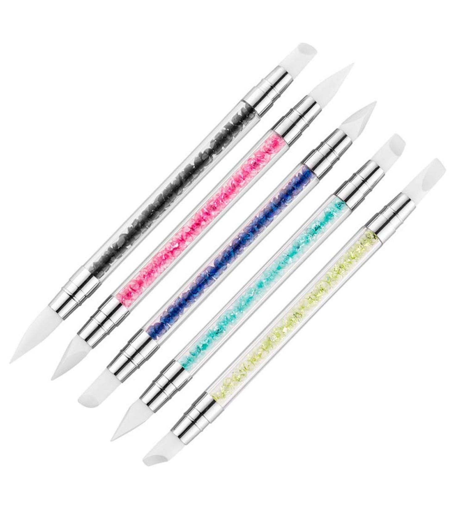 5 Pieces Dual Tipped Silicone Nail Sculpture Pen Set - Nail Art Gel Carving & Rhinestone Tools - Buy Online on GoSupps.com
