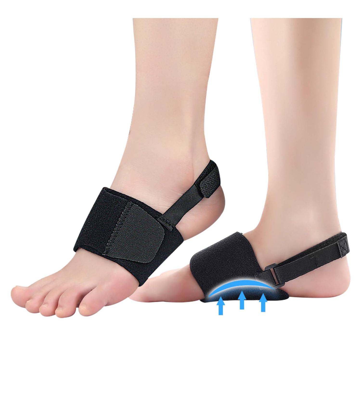 Arch Support Sleeves for Plantar Fasciitis | Adjustable Compression Bands with Gel Pads for Flat Feet Fallen Arches & High Arches - Men & Women - Buy Online on GoSupps.com