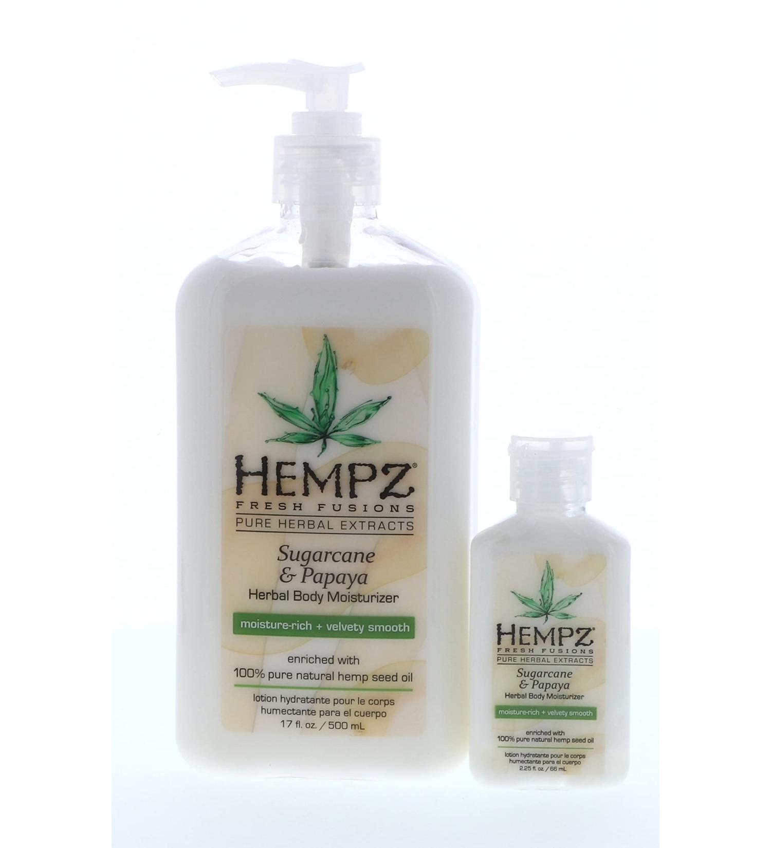 Hempz Herbal Sugarcane & Papaya Body Moisturizer Gift Set - 17 oz | Nourishing & Hydrating Skincare - International Shipping Available - Buy Online on GoSupps.com