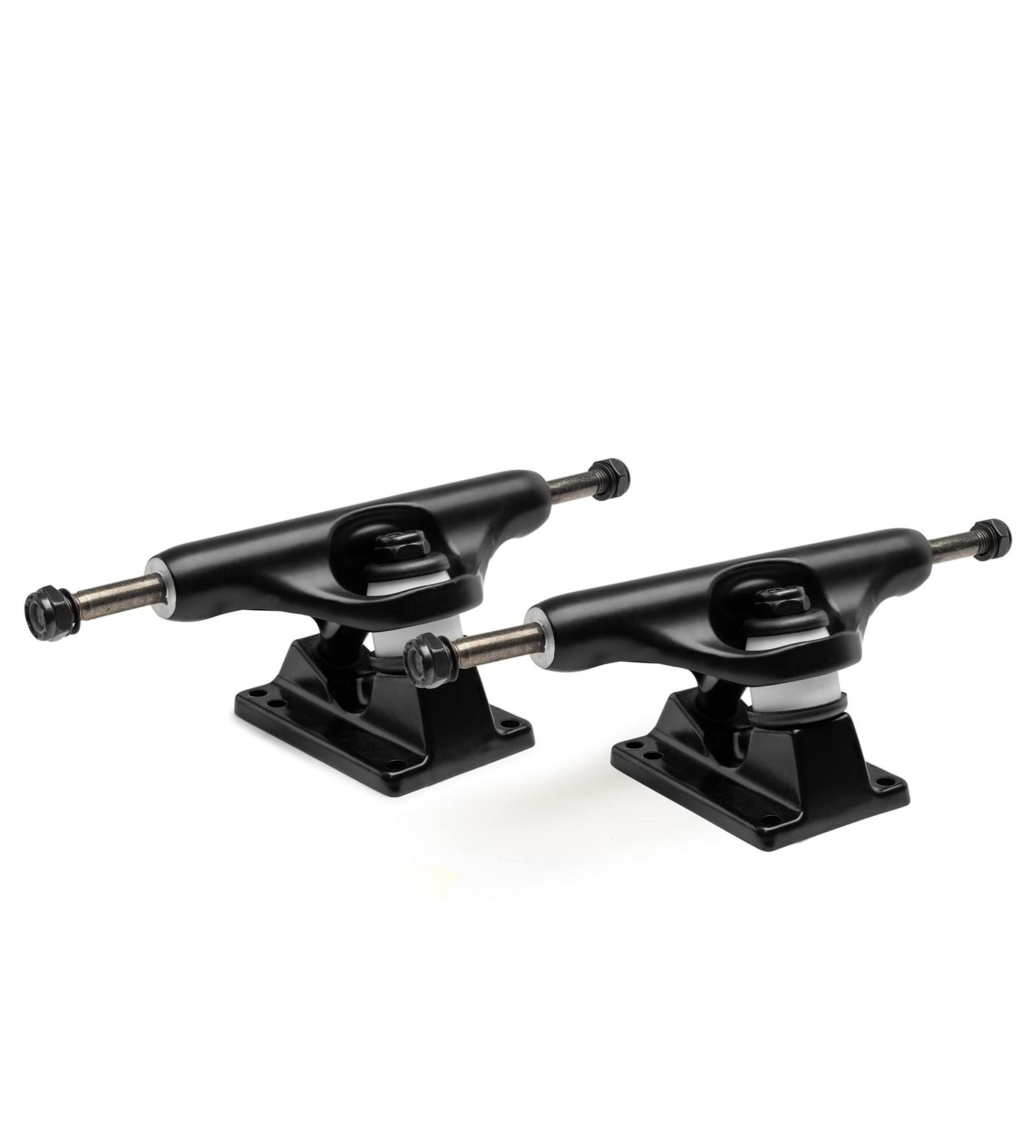 Skateboard Trucks 8.0 | 139mm - Black Skateboard Trucks With White Bushings (set of 2) By SkateNhoney - Skateboard Hardware Included 5.25 hanger - Buy Online on GoSupps.com