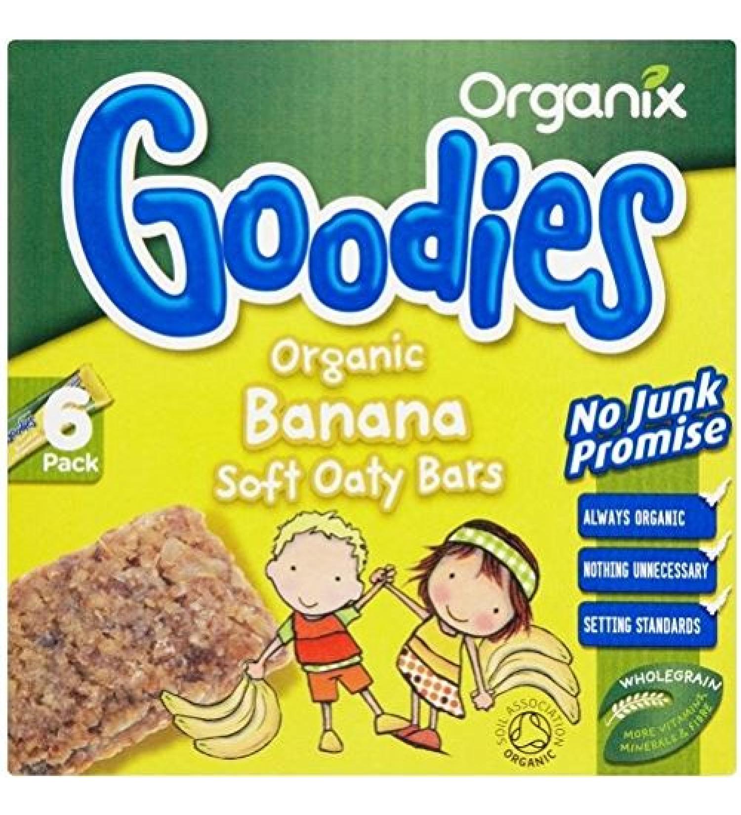 Organix Goodies Organic Soft Oaty Bars - Banana 12mth+ (6x30g)