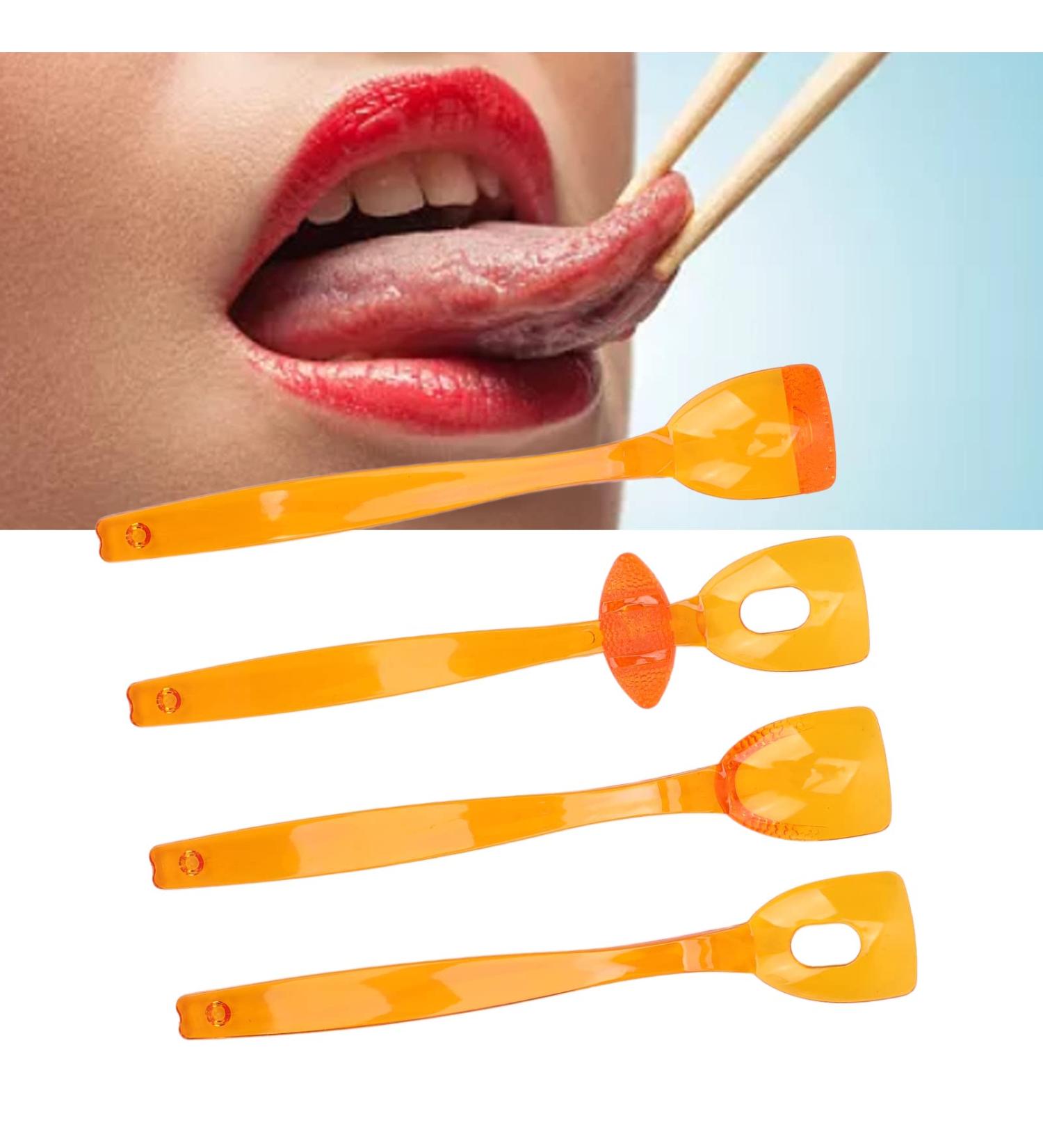 Electric Tongue Muscle Trainer - Lip Tongues Rehabilitation Device for Clear Speech & Mouth Muscle Restoration (Large Orange) - Buy Online on GoSupps.com