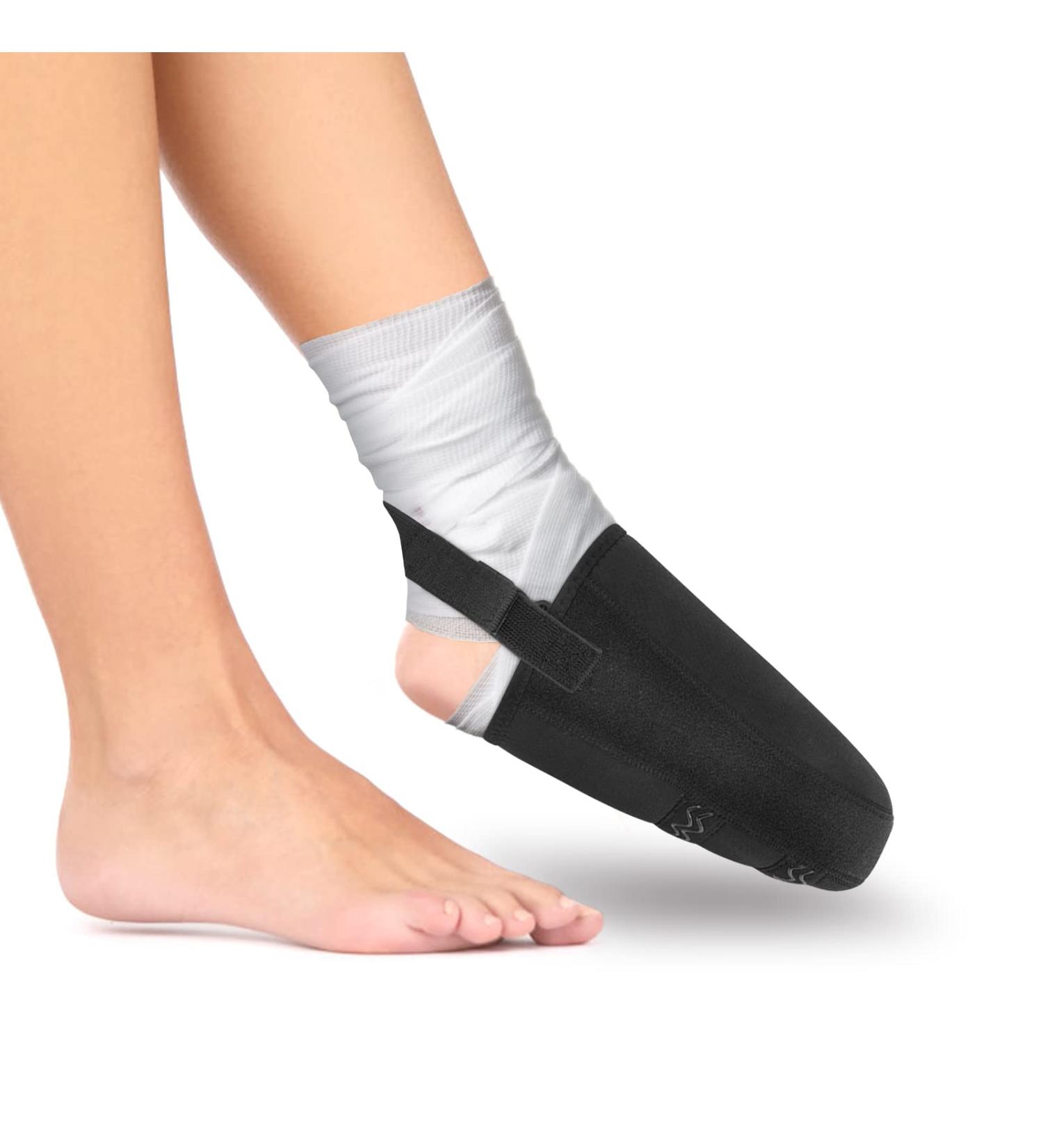 Gypsum Socks for Plaster Foot | Adjustable Toe Cover & Anti-Slide Belt | Warm Rehabilitation Foot Cover in Black - Buy Online on GoSupps.com