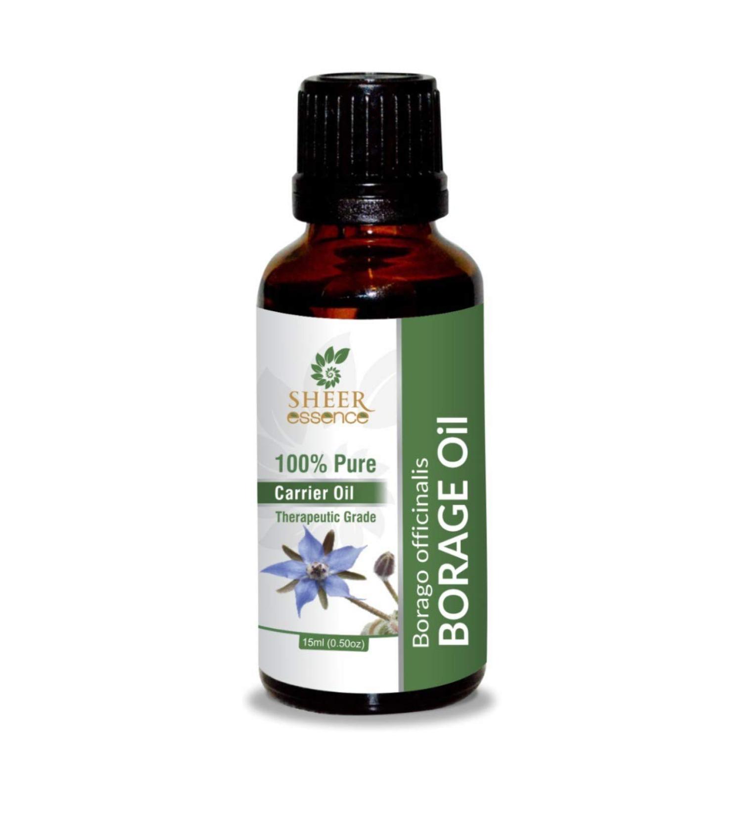 Sheer Essence Borage oil (Borago Officinalis) - 100% pure undiluted therapeutic-grade natural carrier oil - 20 ml