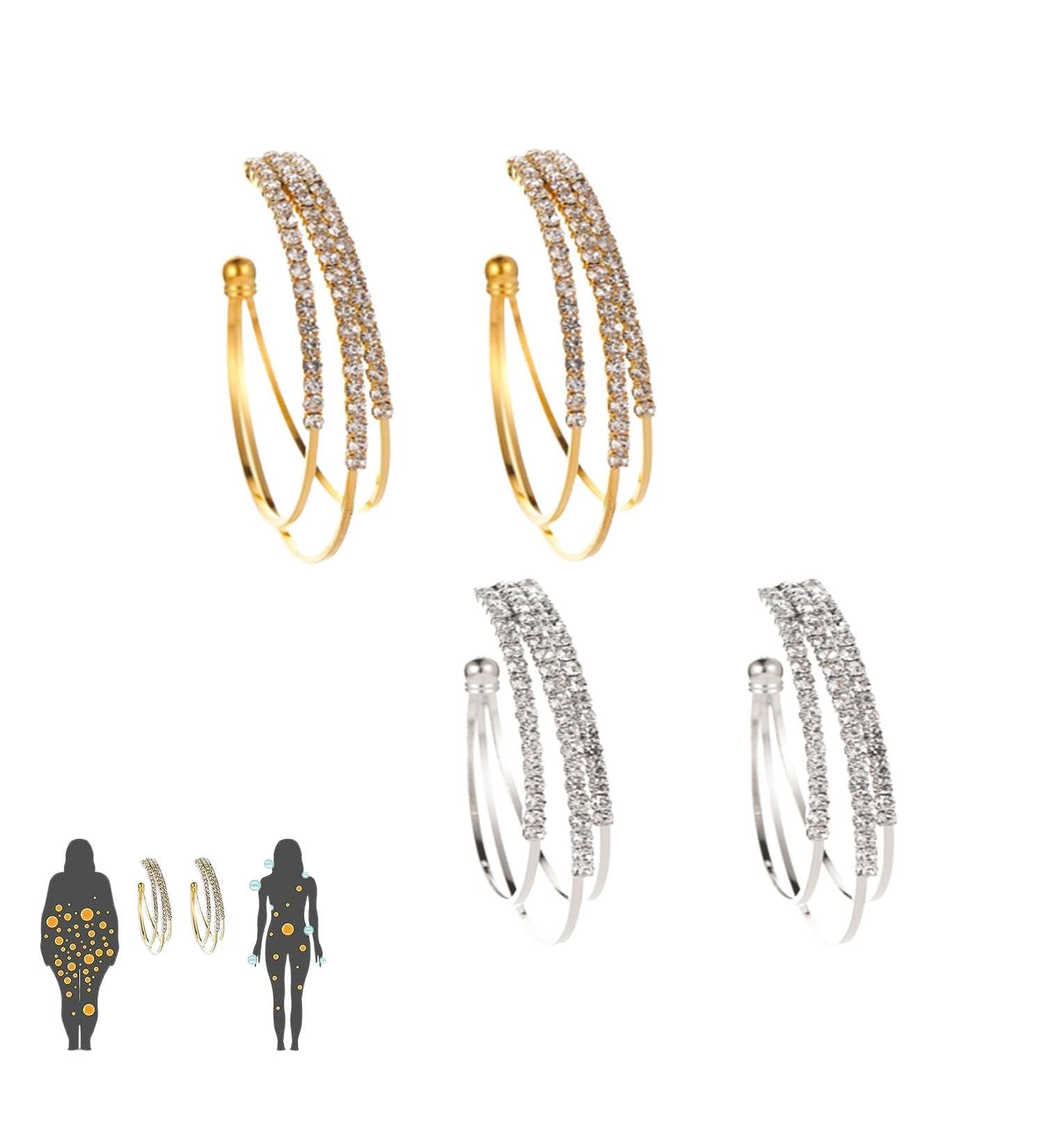 New Lymphatic Earrings for Women Weight Loss Magnetic Earrings for Weight Loss Women Lymphvity Magnetic Therapy Earrings (2PCS-B) - Buy Online on GoSupps.com