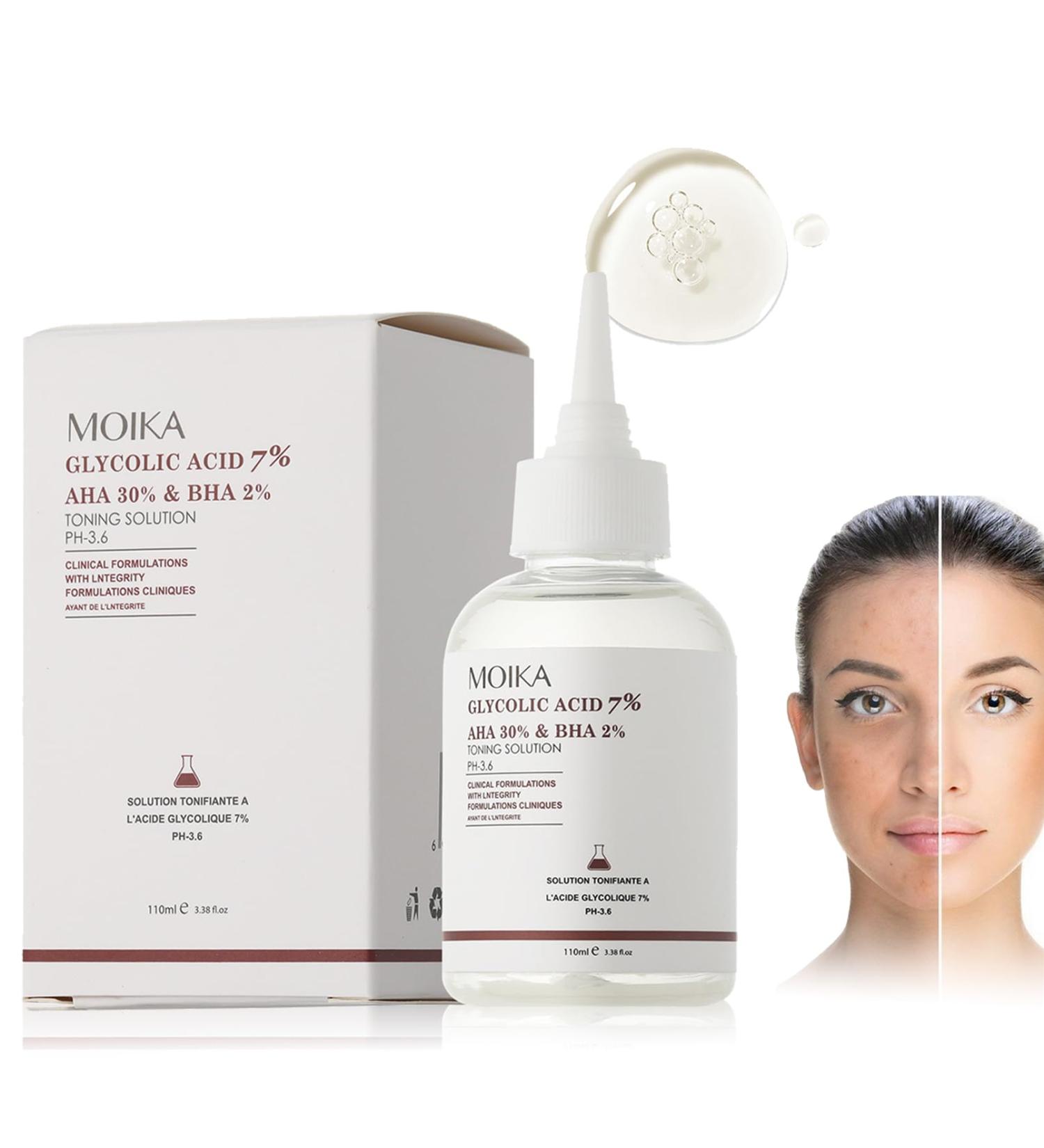 Glycolic Acid 7% Toning Solution Face Toner Face Serum for Women-Hyaluronic Acid Serum for face Moisturize & Strengthen-Dark Spot Corrector for Face Brightening Lifting Repair Acne - Buy Online on GoSupps.com