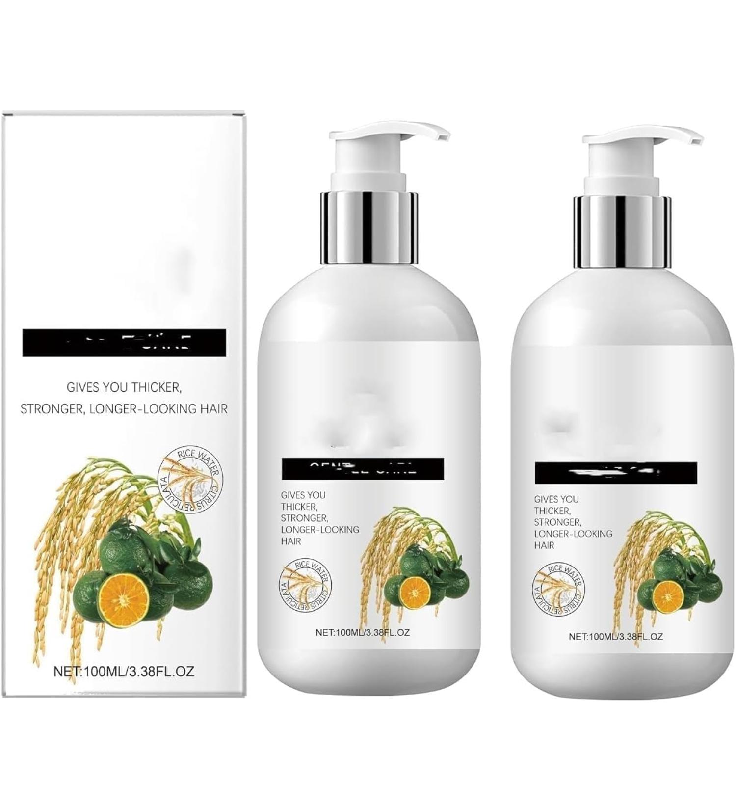Shampooing r g n rant l'eau de riz shampoing r g n rant la biotine pour cheveux fins et cassants pour hommes et femmes 2Pcs - Buy Online on GoSupps.com