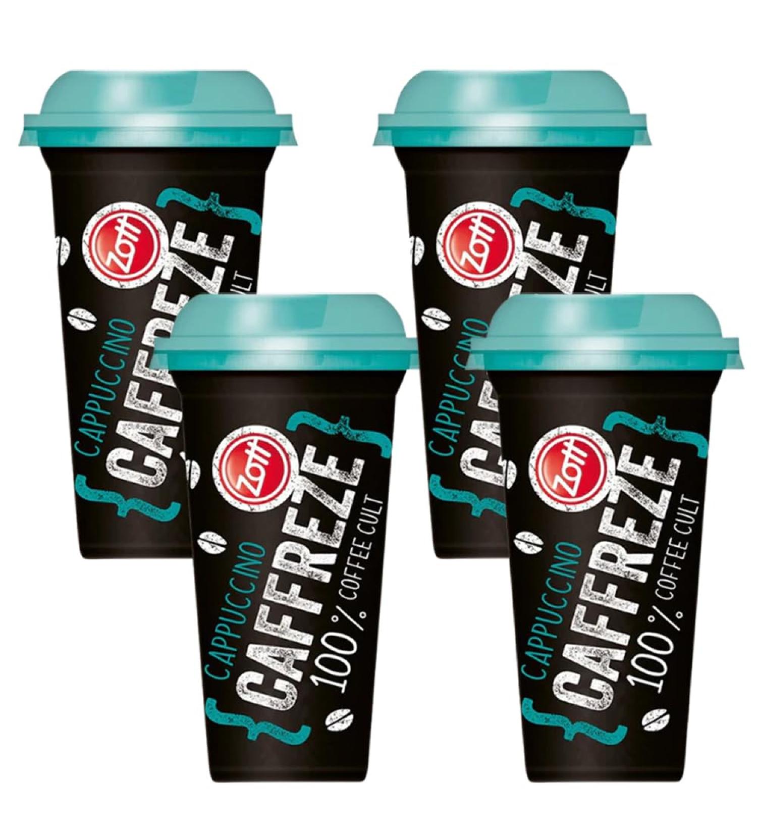 Zott Caffreze Cappuccino Drink 200ml - Creamy & Smooth Italian Style Coffee Beverage (4 Cappucino Caffreze) - Buy Online on GoSupps.com
