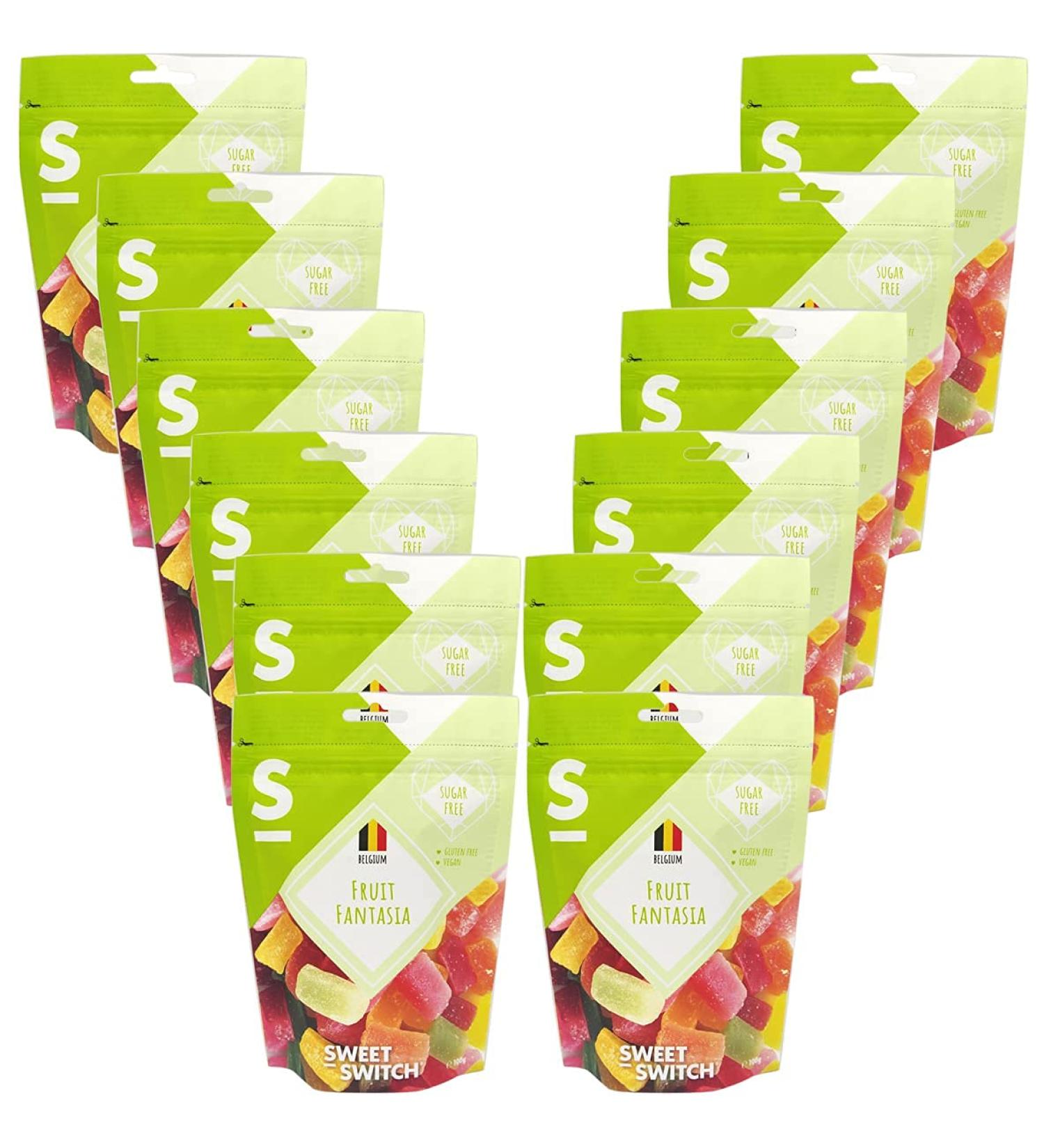 SWEET-SWITCH 12 x 100 g - Fruit Fantasia - Caramel - Sans sucre - Sans gluten - Vegan - KETO - Buy Online on GoSupps.com