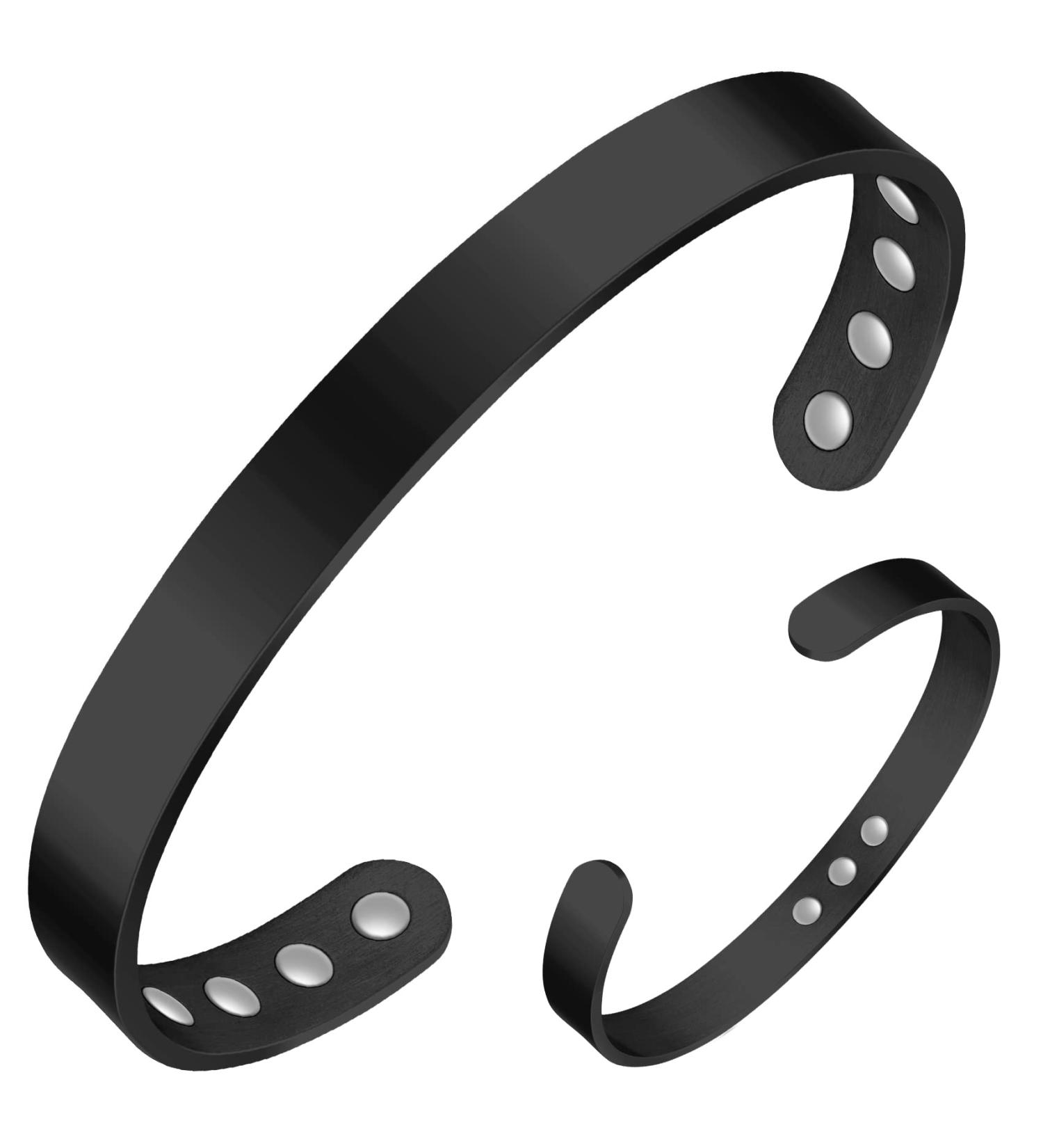 Jeracol Copper Magnetic Bracelet for Men Women - 100% Solid Copper Cuff Bangle with 11 Powerful Magnets - Valentine's Day Gift with Adjust Tool & Gift Box - Buy Online on GoSupps.com