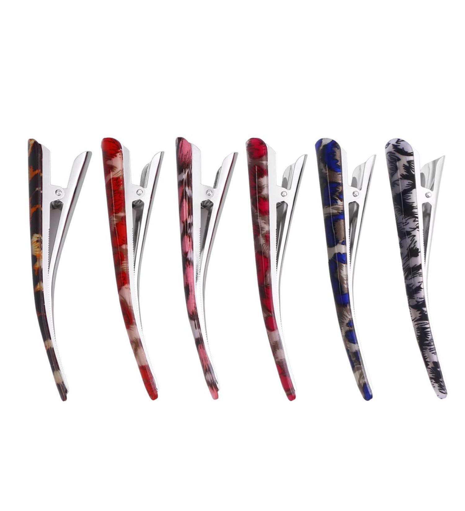 Lurrose 6-Piece Large Duck Beak Hair Clips - Leopard Pattern Alligator Clips for Women & Girls - Random Colors - Stylish & Durable Hair Accessories - Buy Online on GoSupps.com