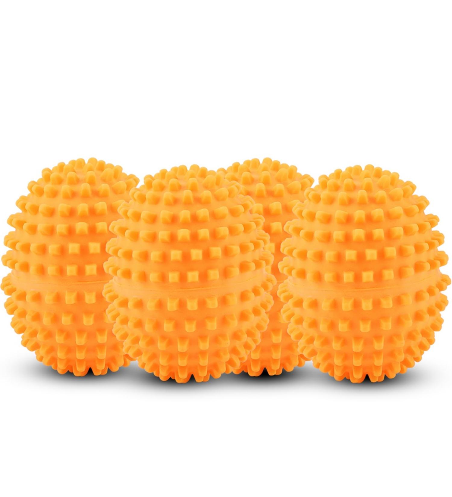 Premium 4-Piece Orange Reusable Dryer Balls | Energy Saving Laundry Solution | Eco-Friendly Home Drying - Buy Online on GoSupps.com