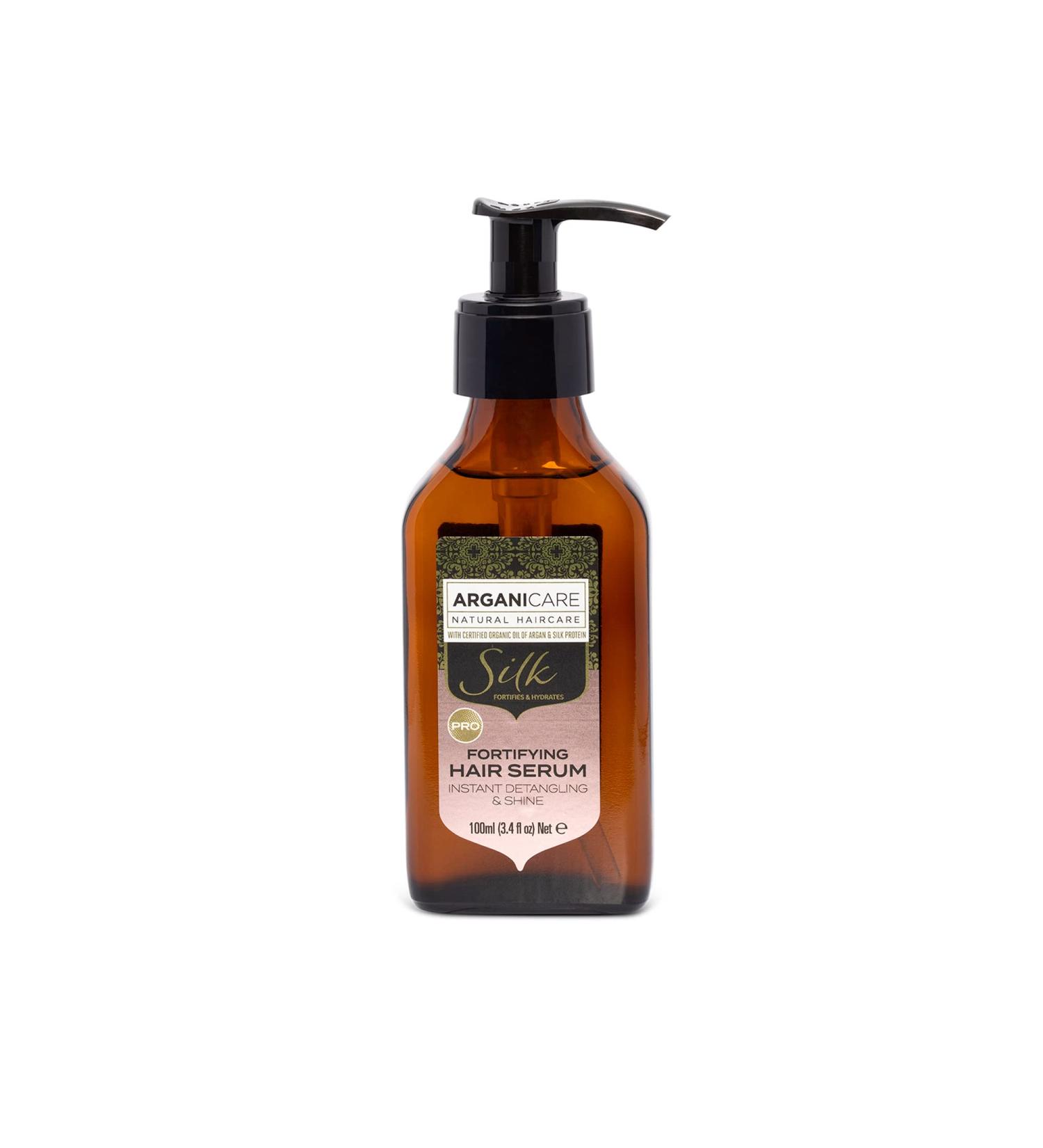 Arganicare Hair Serum with Silk Protein Detangles Boosts Shine & Reduces Breakage | 100 ml - International Shipping Available - Buy Online on GoSupps.com