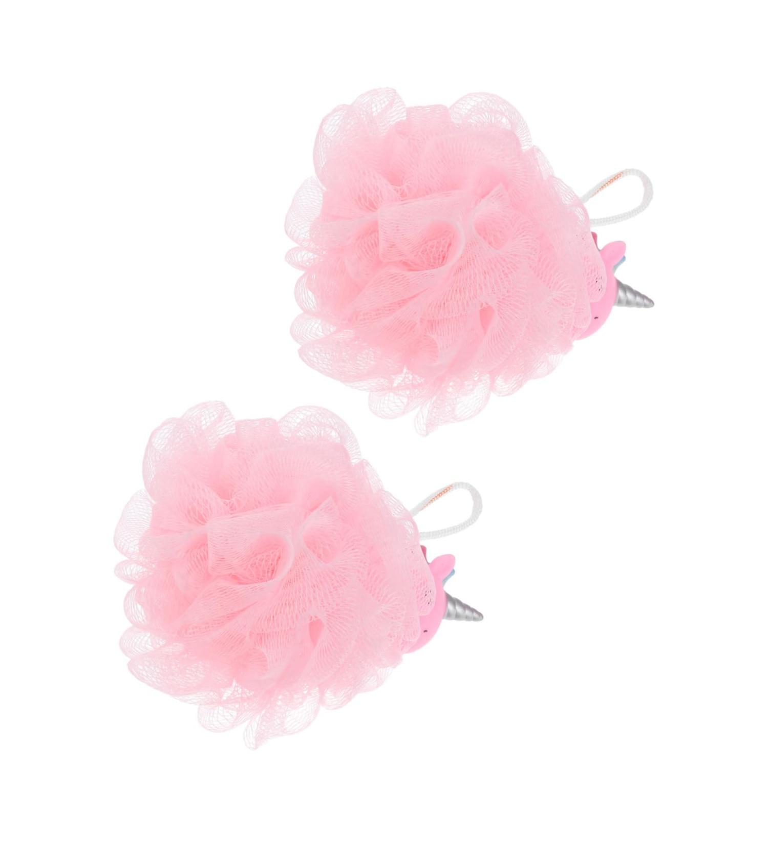 Hemoton 2pcs Unicorn Bath Ball Sponges - Exfoliating Spa Loofah for Kids & Adults - Pink Body Puff Shower Pouf for Dead Skin Cleansing - Buy Online on GoSupps.com