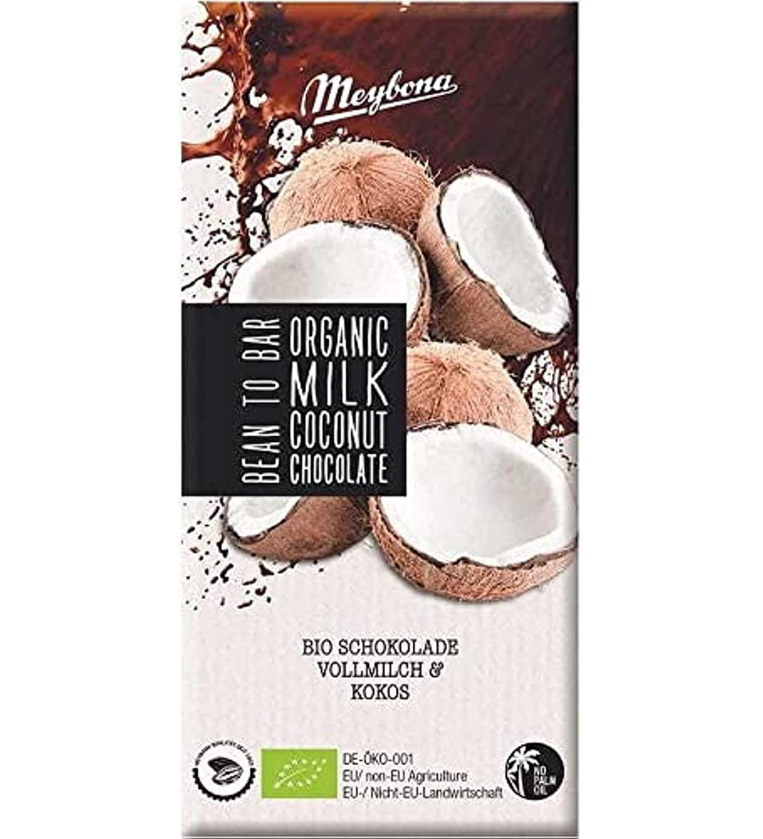 Meybona Meybona Organic Chocolate with Coconut Bottle 100g