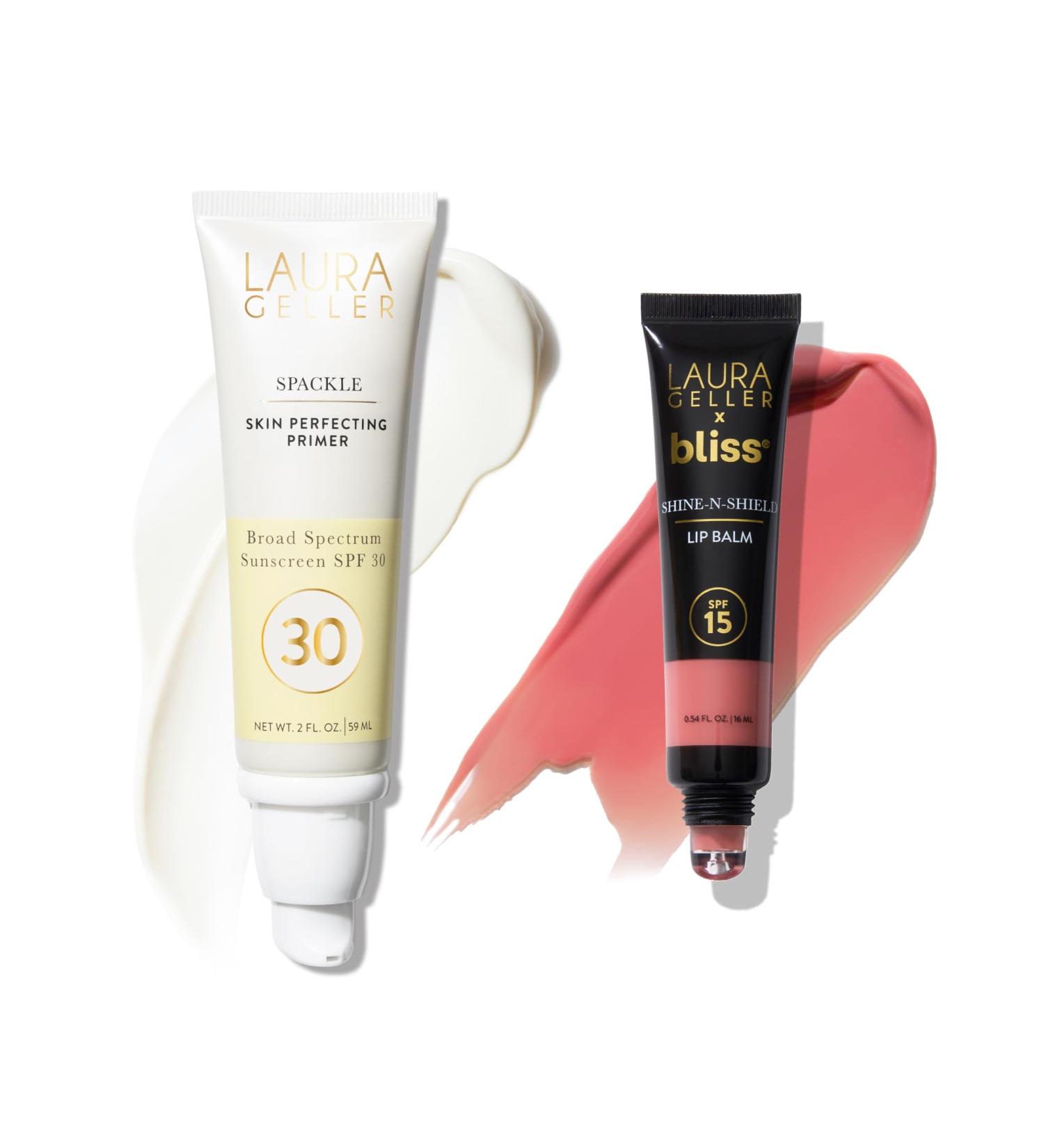 LAURA GELLER Spackle SPF 30 Primer + Shine-n-Shield SPF 15 Lip - Bliss on the Beach - Buy Online on GoSupps.com