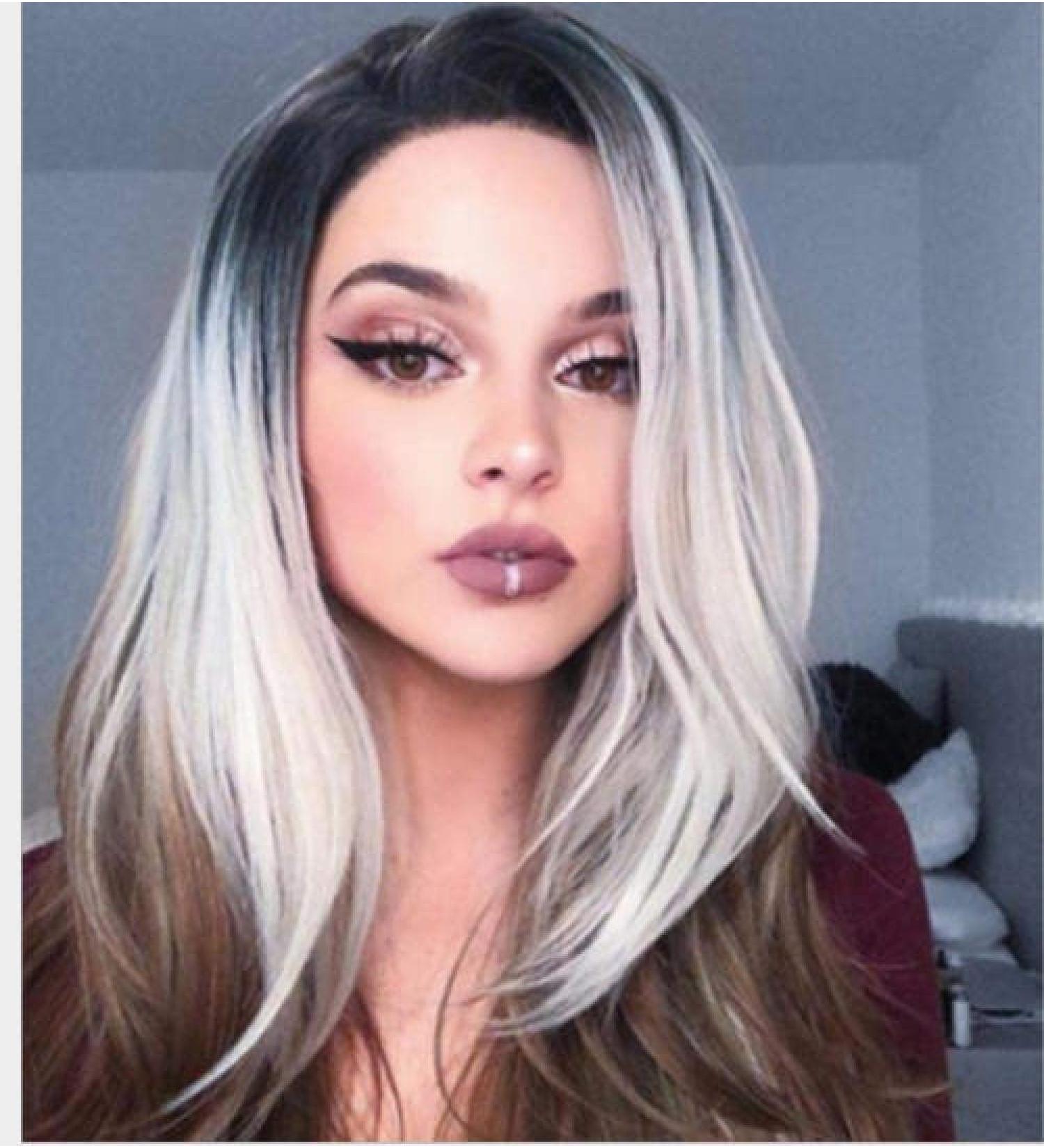 BGHJUE African Wig - White Gradient Short Lace Front Human Hair Wig for Black Women | Pre Plucked Hairline | Brazilian Remy Hair - Buy Online on GoSupps.com