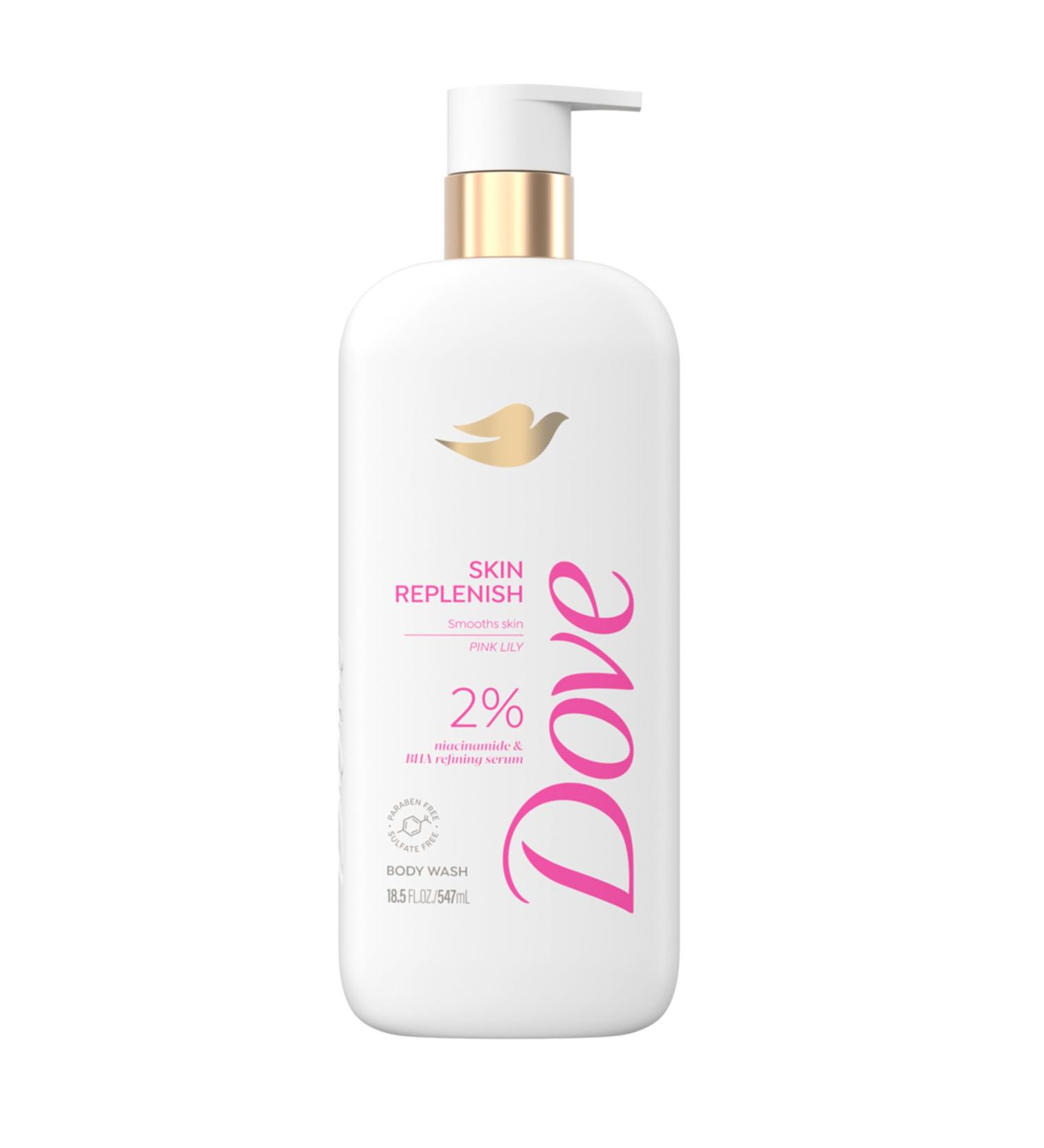 Dove Serum Body Wash Skin Replenish smooths skin with Niacinamide & BHA Serum 18.5 Fl Oz - Buy Online on GoSupps.com