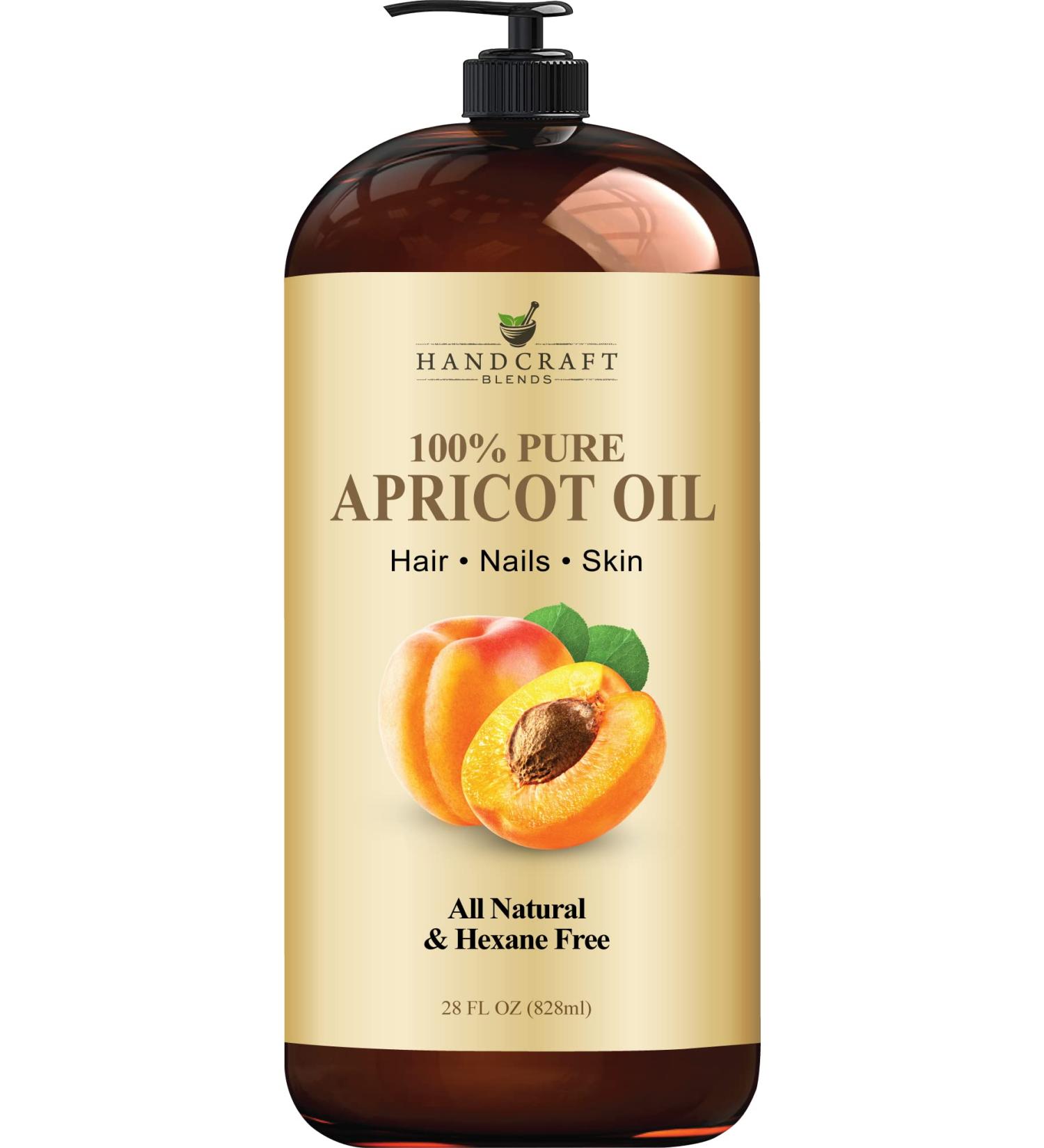 Premium 100% Pure Apricot Kernel Oil - Cold Pressed Carrier Oil for Aromatherapy - 828 ml (Pack of 1) - Buy Online on GoSupps.com