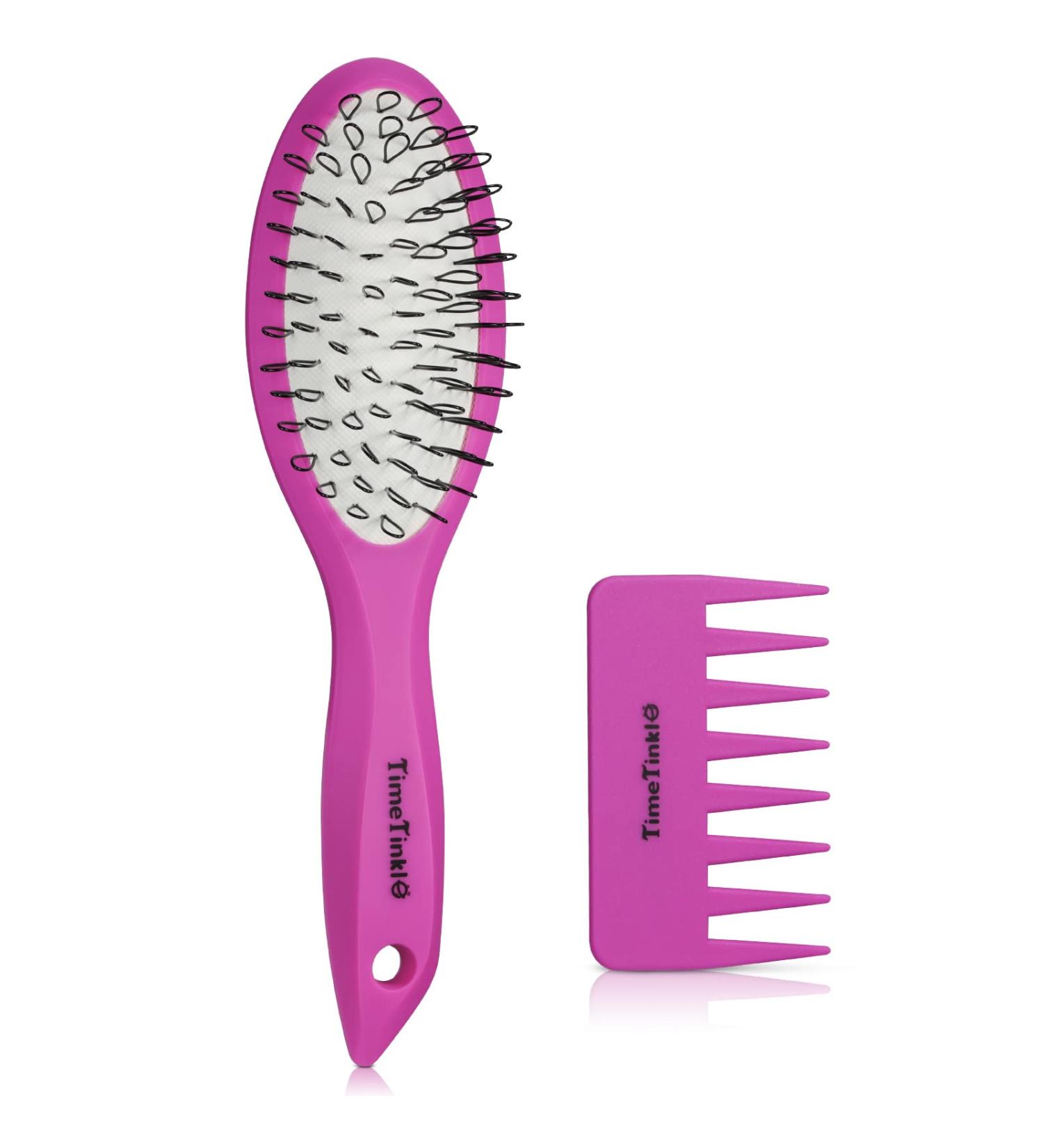 TimeTinkle Wig Brush Comb Set - Loop Brush & Mini Comb for Synthetic & Human Hair Wigs - Buy Online on GoSupps.com