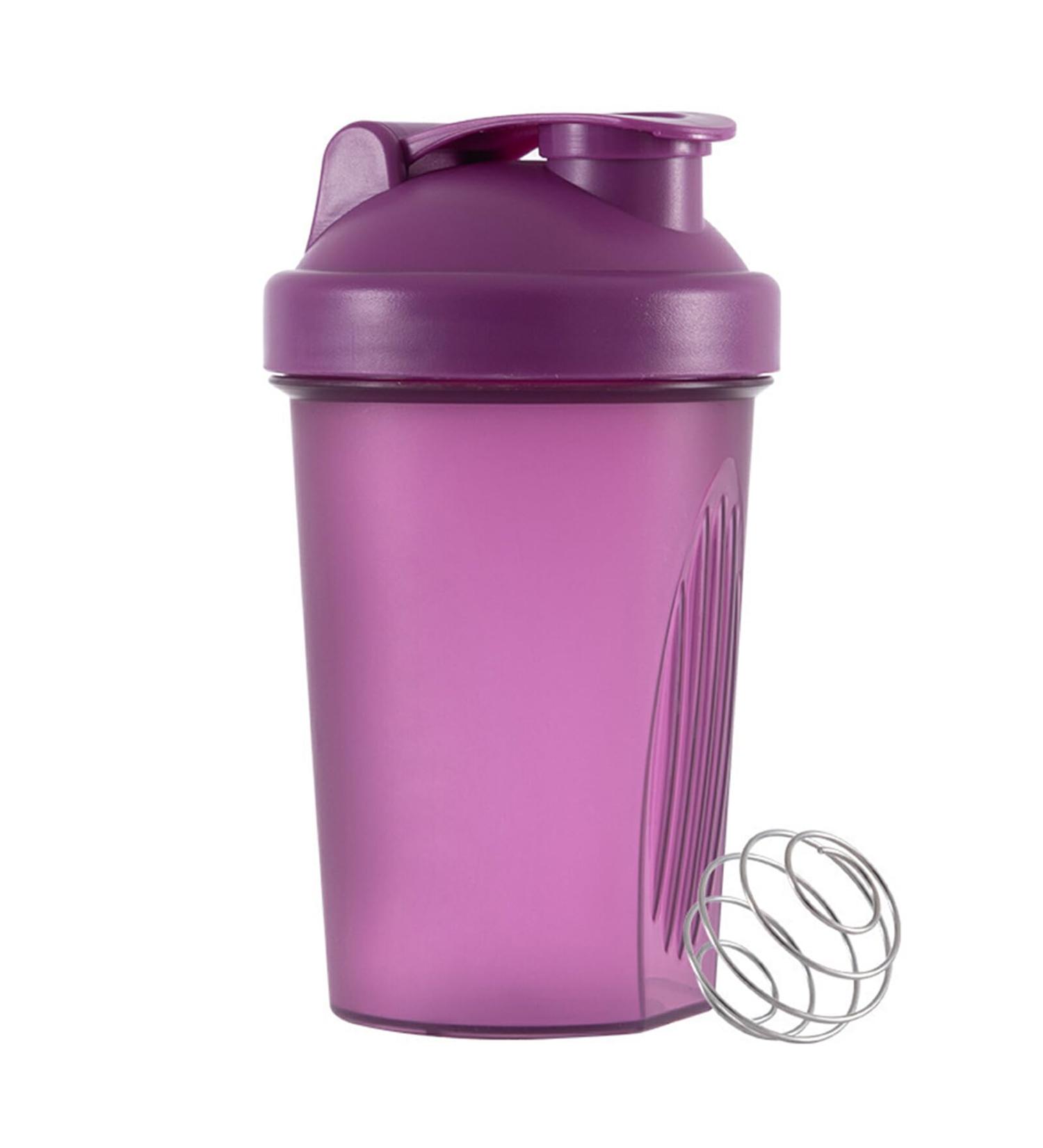 Restez au Frais Lors des Aventures en Plein air Bouteille Shaker Anti-Fuite activit s de Plein air Bouteille Shaker en PP avec Boules Shaker Violet - Buy Online on GoSupps.com