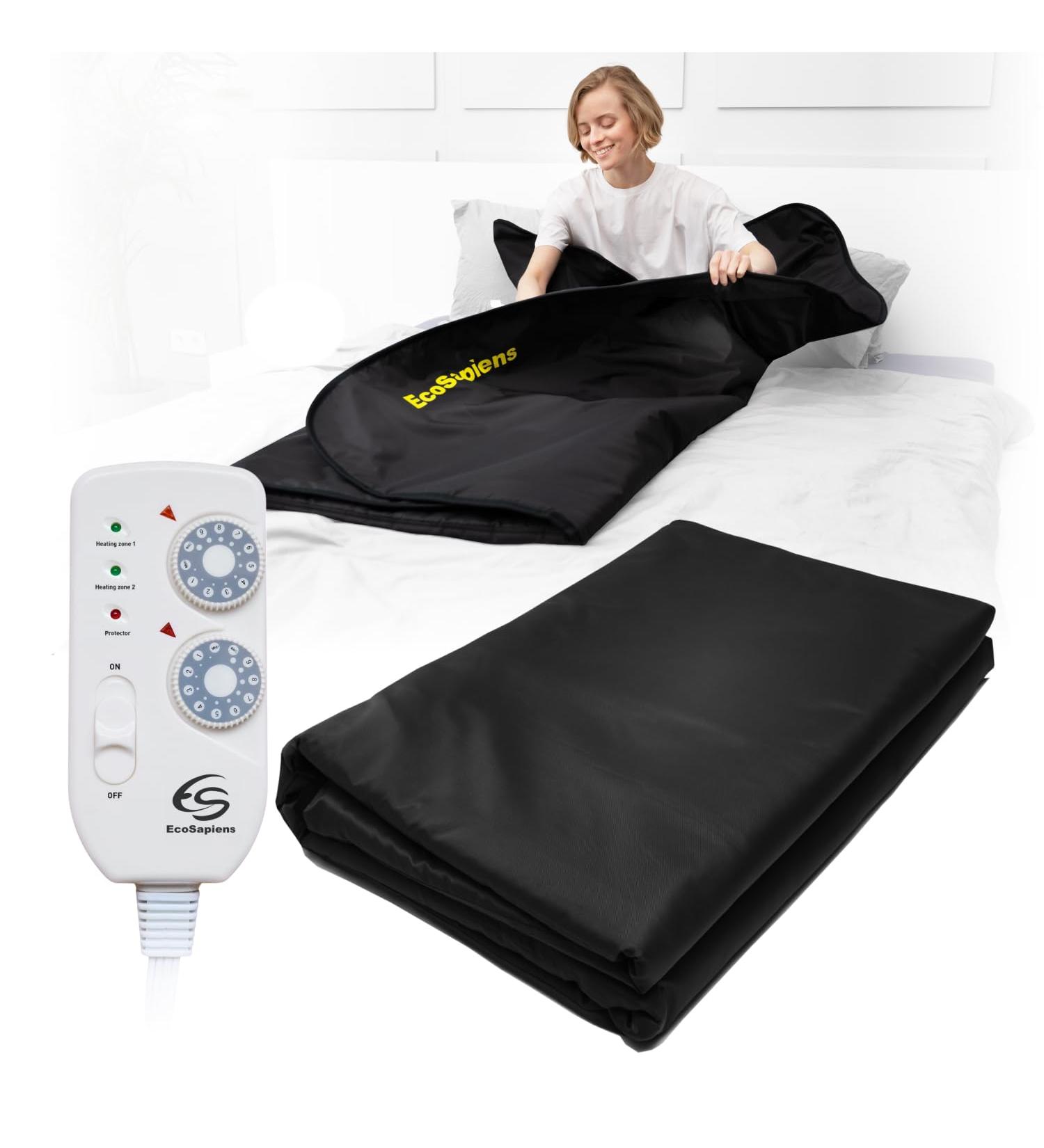 Portable Infrared Sauna Corner with 9 Heating Modes - Detox Beauty & Remote Control - 180x220cm Black Heating Blanket for Home Use - Buy Online on GoSupps.com