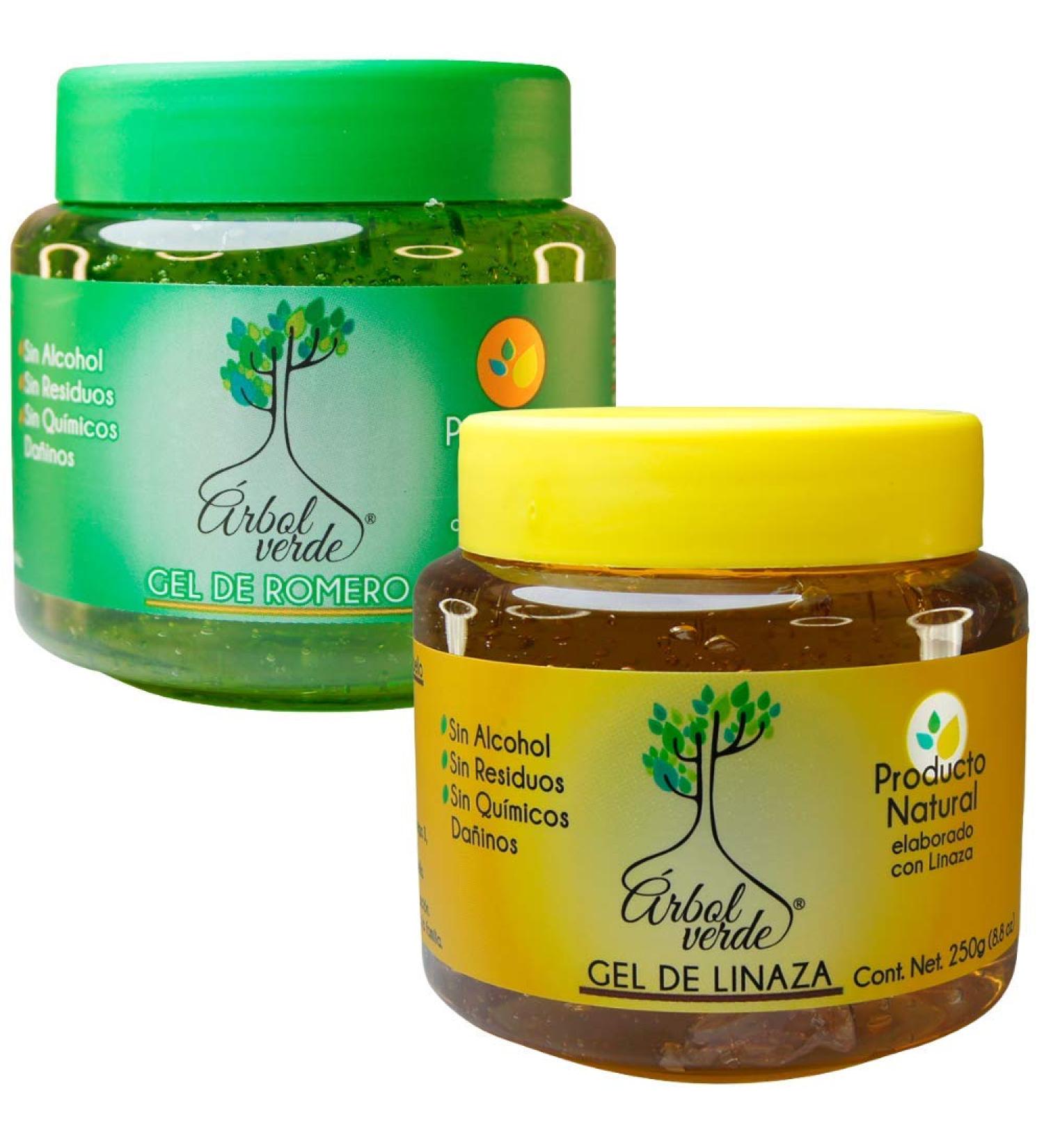 Duo Flaxseed Gel and Rosemary Gel Combo - 250g Each | Natural Hair Care - Buy Online on GoSupps.com
