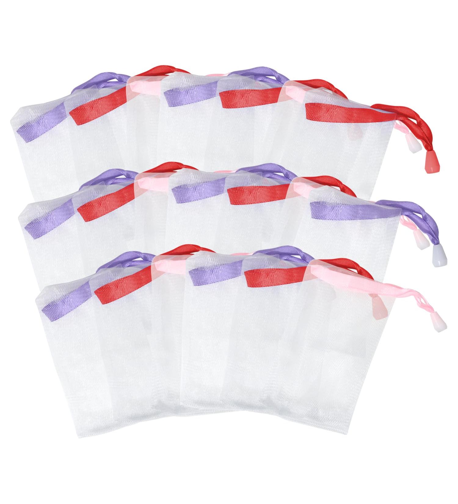 Yueton 20PCS Soap Bag Mesh Foaming Net - Double Layer Shampoo & Facial Cleanser Bags with Drawstring for Bath & Shower | Ideal for International Shipping - Buy Online on GoSupps.com