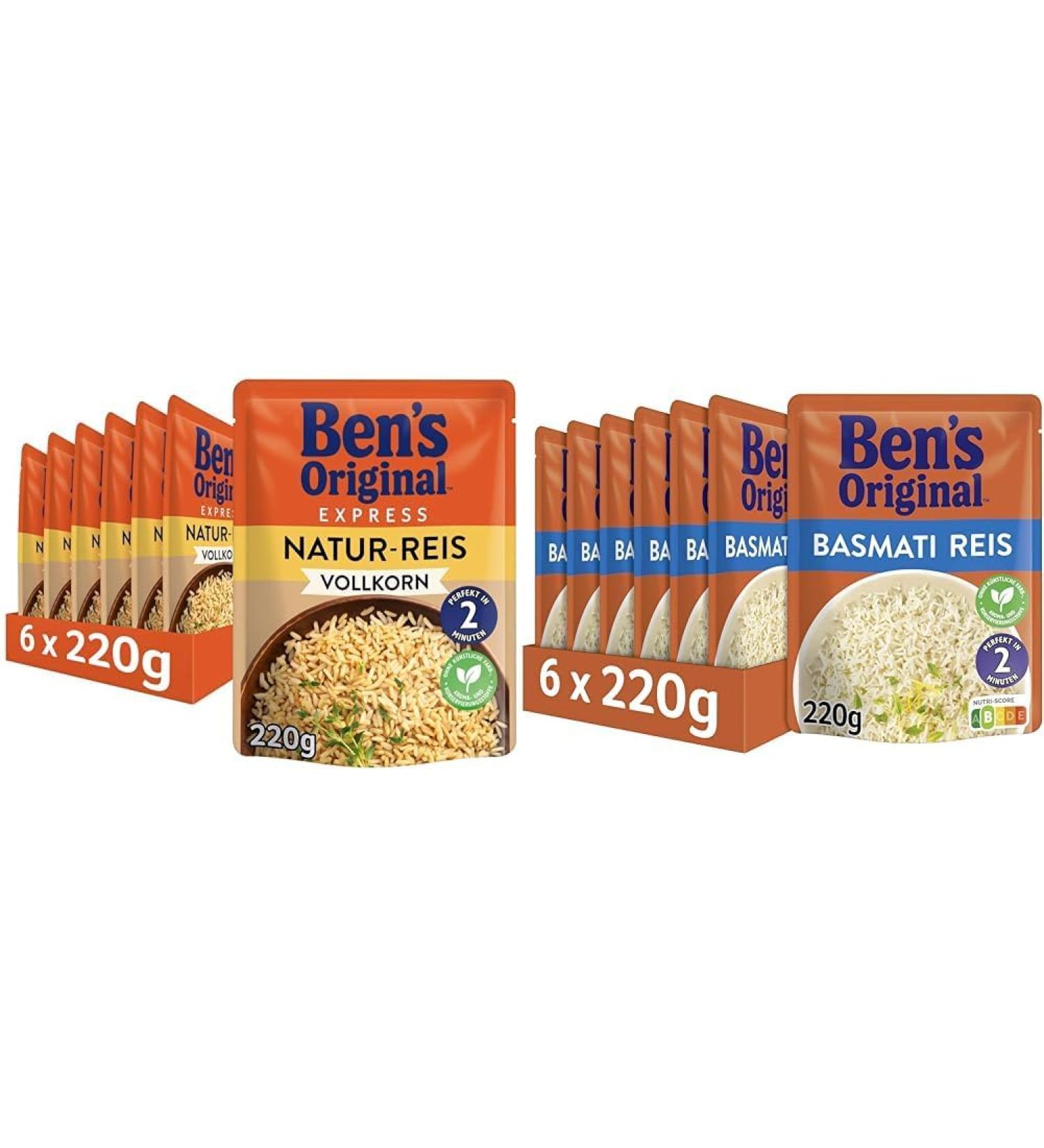 Buy Ben's Original Express Rice Multipack - Nature Rice & Basmati Rice (12 Packs 6 x 220g) - International Shipping Available - Buy Online on GoSupps.com