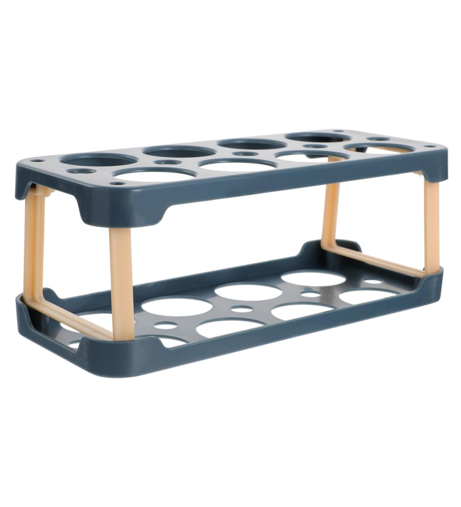 OSALADI Box Egg Carton Egg Holder Bandejas Para Comida Cutlery Tray Household Refrigerator Plastic re-usable Blue 22.3X10.1X8.9CM - Buy Online on GoSupps.com