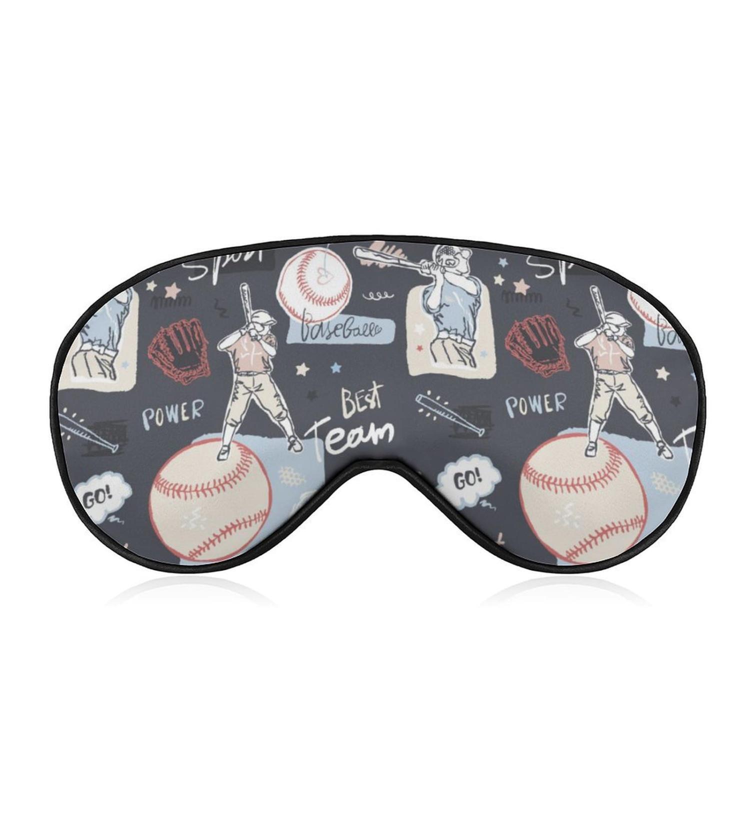 Light-Blocking Sleep Mask for Baseball Players | Comfortable Adjustable Blindfold Eye Cover for Women & Men | Team Sports Eye Masks - Buy Online on GoSupps.com