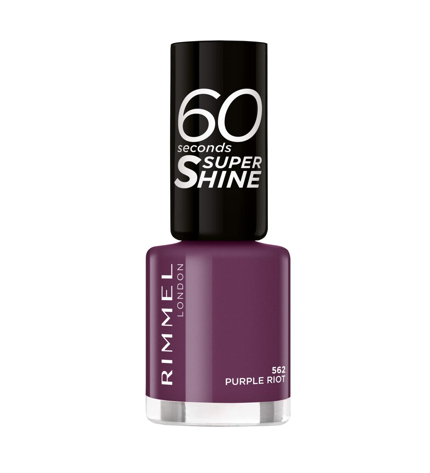 Rimmel London 60 Seconds Super Shine 8ml 562 PURPLE RIOT - Buy Online on GoSupps.com