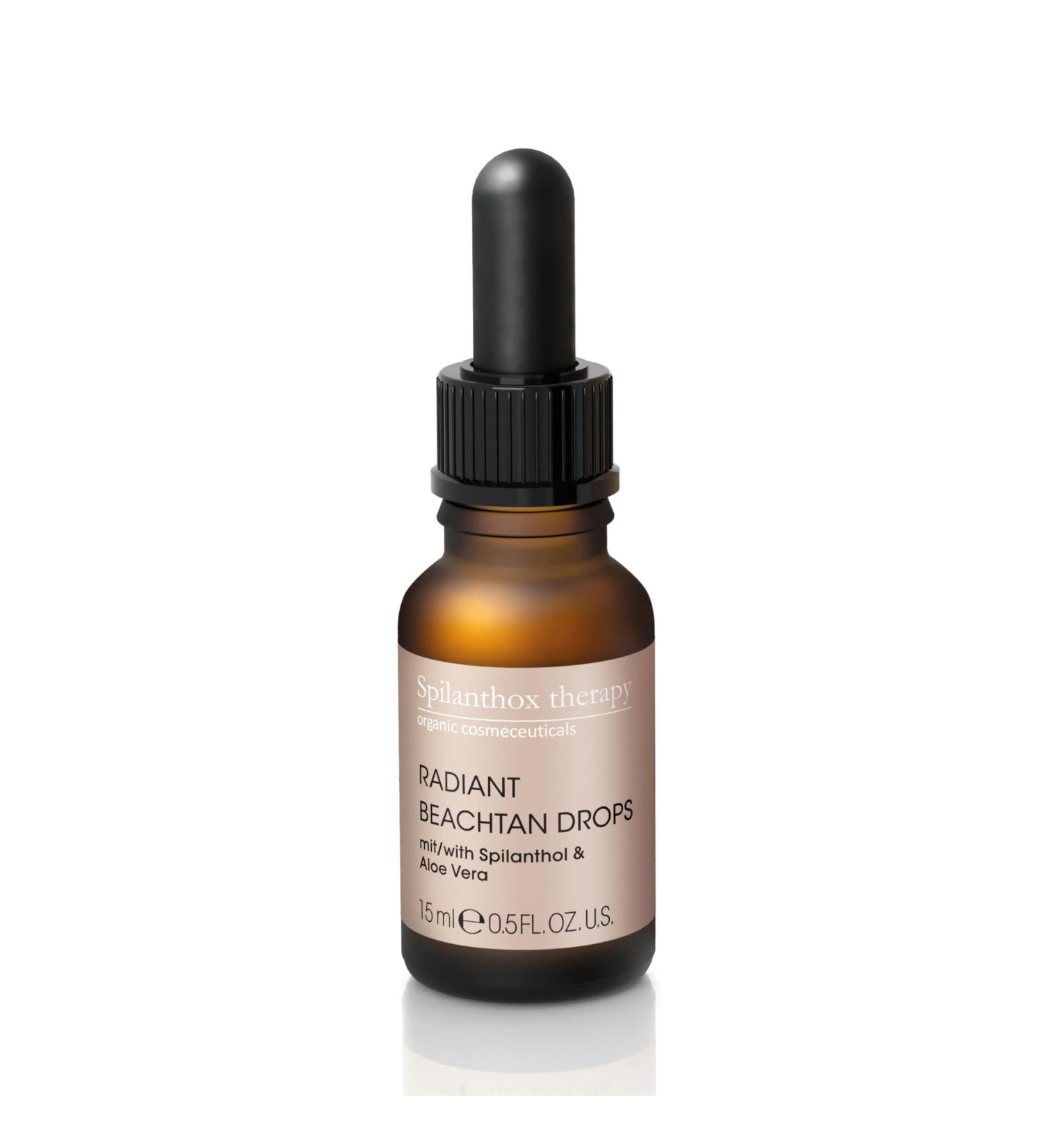 Spilanthox Therapy - Radiant Beach Tan Drops | Self-Browner Concentrate with Spilanthol & Aloe Vera | Natural Anti-Aging Vegan Cosmetics - 15ml - Buy Online on GoSupps.com
