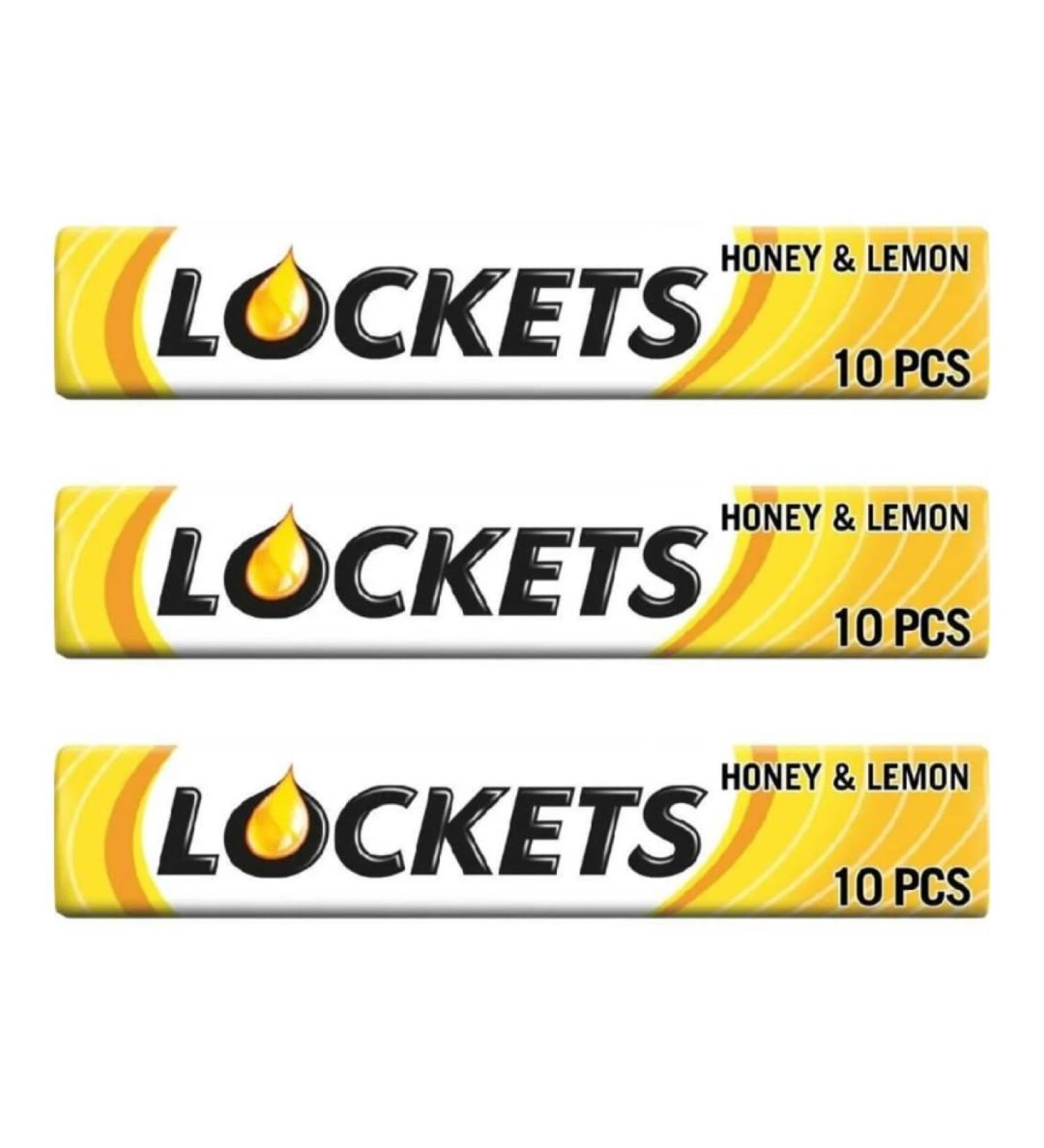Lockets Honey & Lemon Lozenges 41g (Pack of 3) Soothing Sore Throat Relief Cough Sweets - Buy Online on GoSupps.com