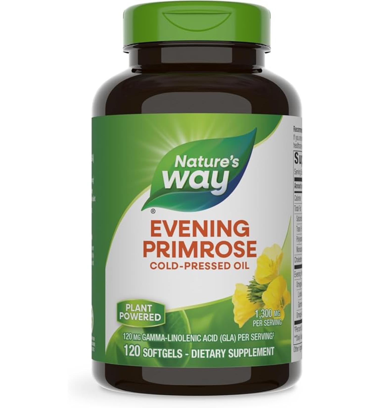 Nature's Way EfaGold Evening Primrose Oil 1300mg - 120 Softgels | Max Strength for Women's Health - Buy Online on GoSupps.com