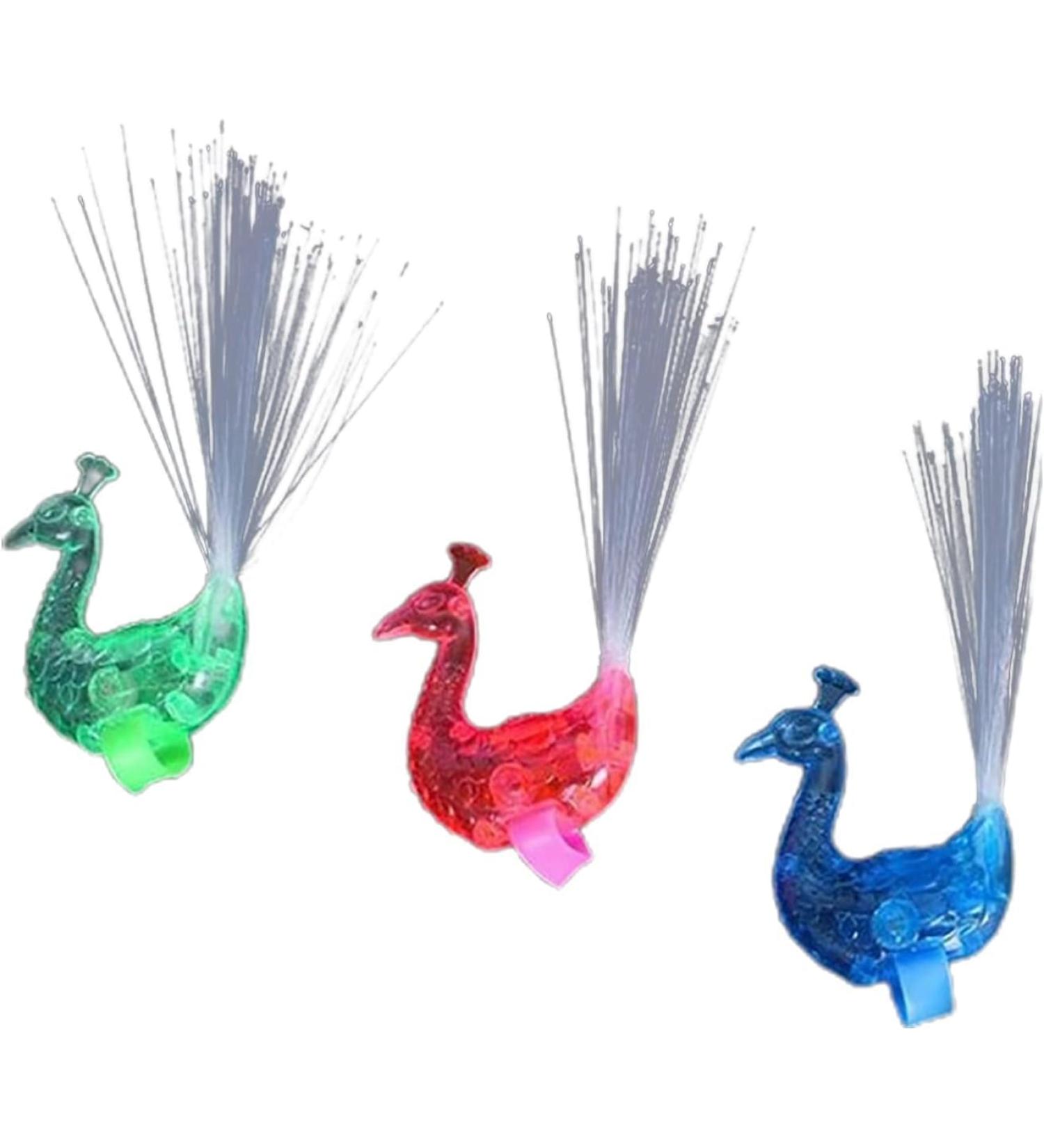 Buy Colourful LED Party Finger Lights - Novelty Peacock Flashlight & Fiber Optic Ring for Halloween Raves Concerts & Party Favors - International Shipping Available - Buy Online on GoSupps.com