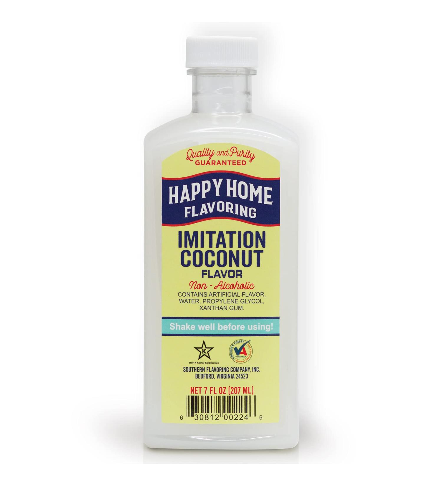 Happy Home Imitation Coconut Flavoring 7 oz - Non-Alcoholic & Certified Kosher - Buy Online on GoSupps.com
